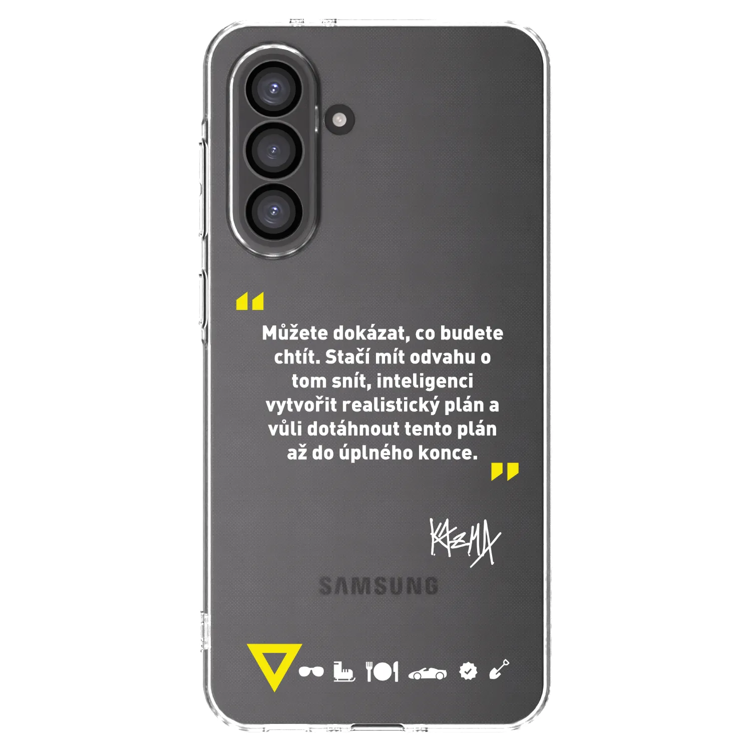 Picasee silikonový průhledný obal pro Samsung Galaxy A56 5G A566B - Kazma - MŮŽETE DOKÁZAT, CO BUDETE CHTÍT