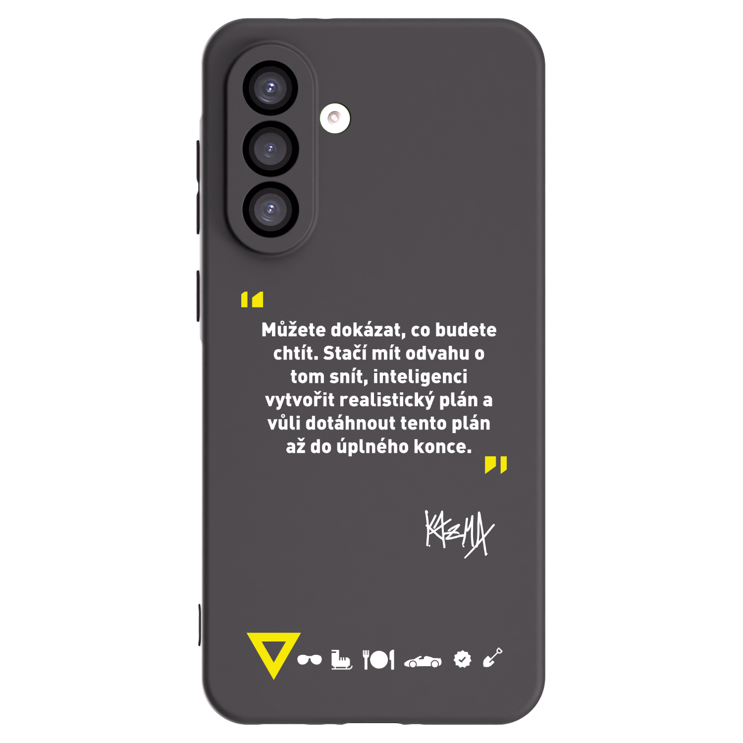 Picasee silikonový černý obal pro Samsung Galaxy A26 5G A266B - Kazma - MŮŽETE DOKÁZAT, CO BUDETE CHTÍT