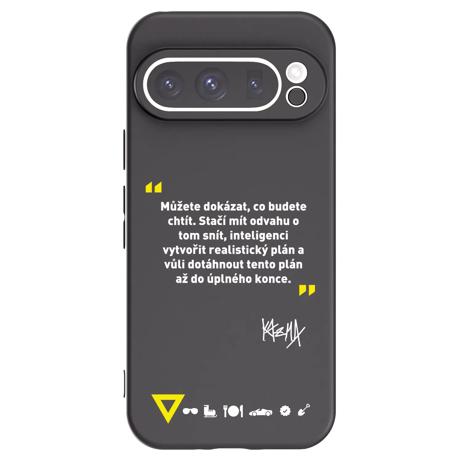 Picasee silikonový černý obal pro Google Pixel 9 Pro - Kazma - MŮŽETE DOKÁZAT, CO BUDETE CHTÍT