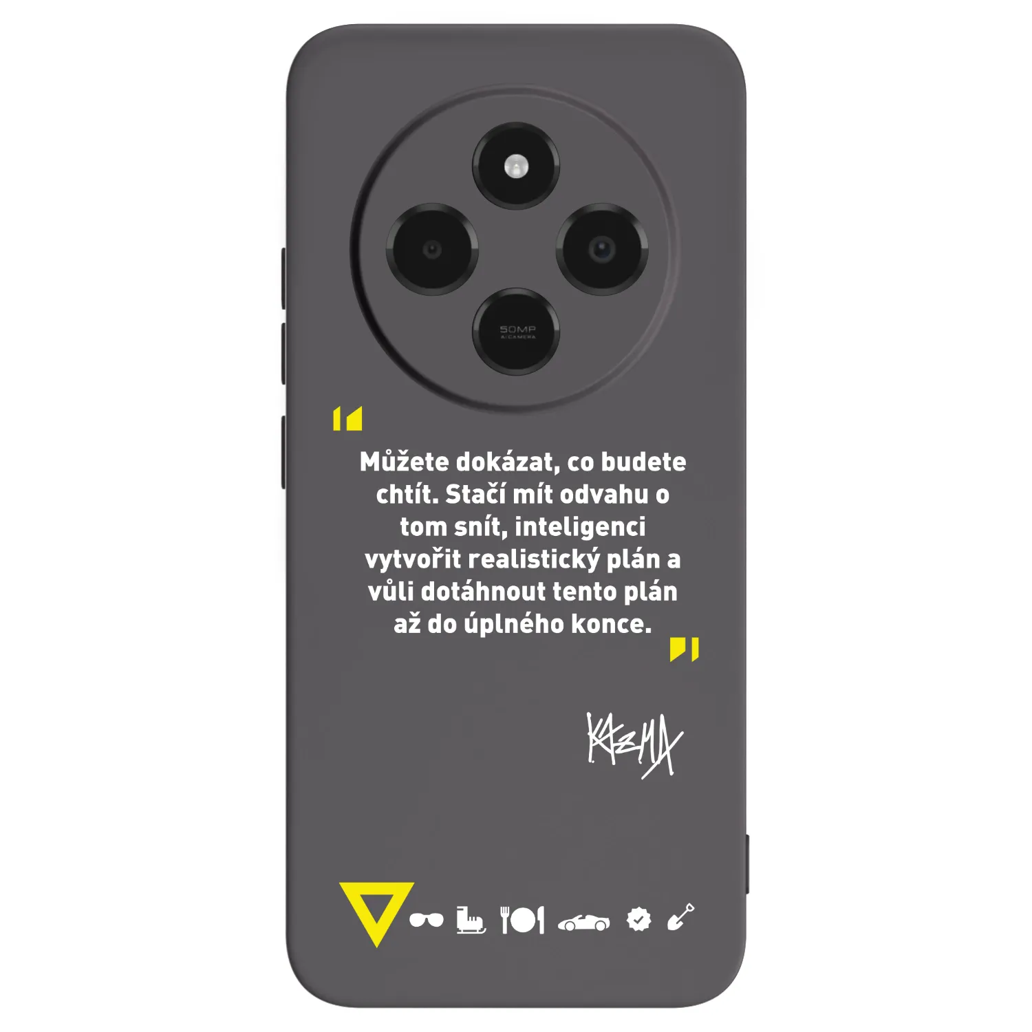 Picasee silikonový černý obal pro Xiaomi Poco C75 - Kazma - MŮŽETE DOKÁZAT, CO BUDETE CHTÍT