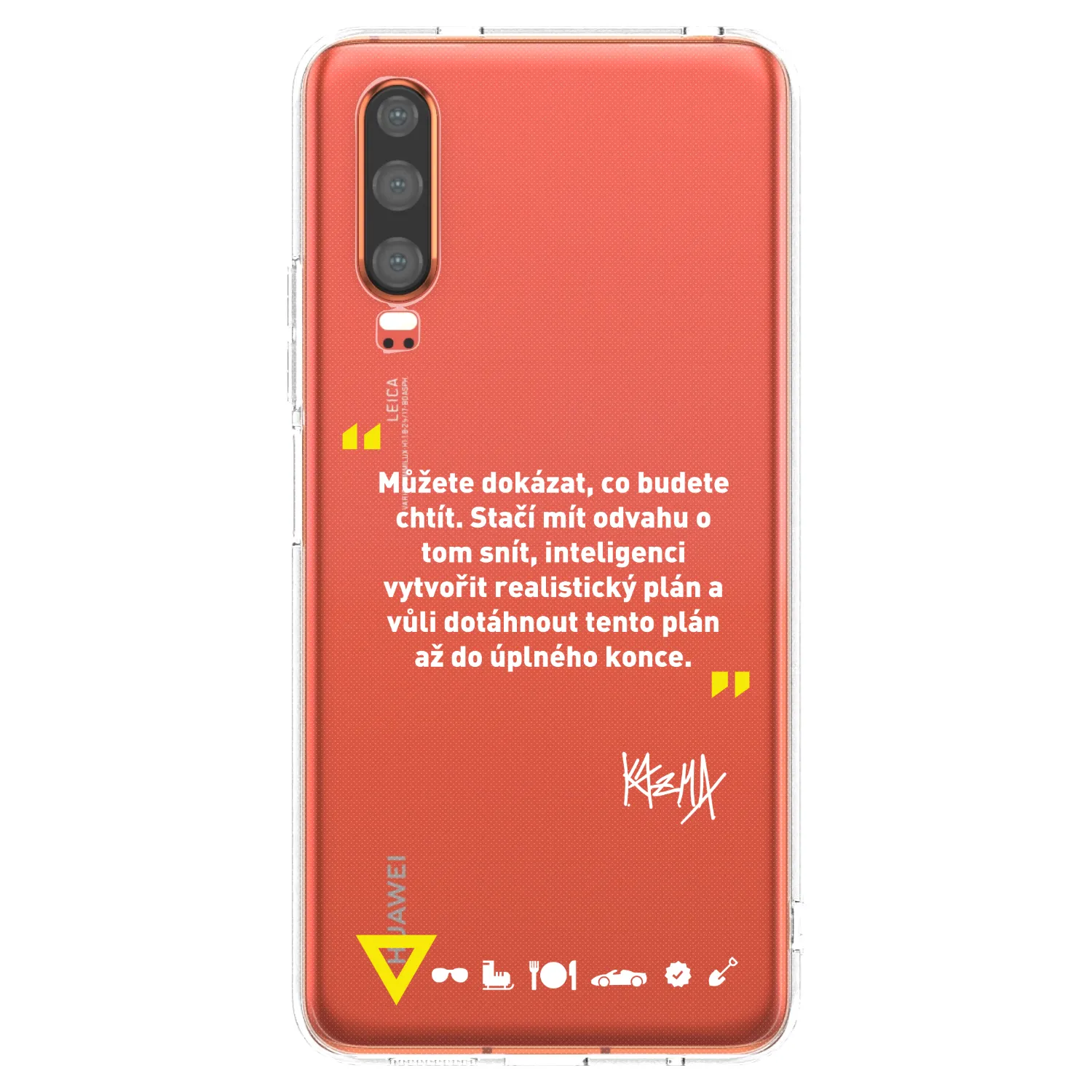 Picasee silikonový průhledný obal pro Huawei P30 - Kazma - MŮŽETE DOKÁZAT, CO BUDETE CHTÍT