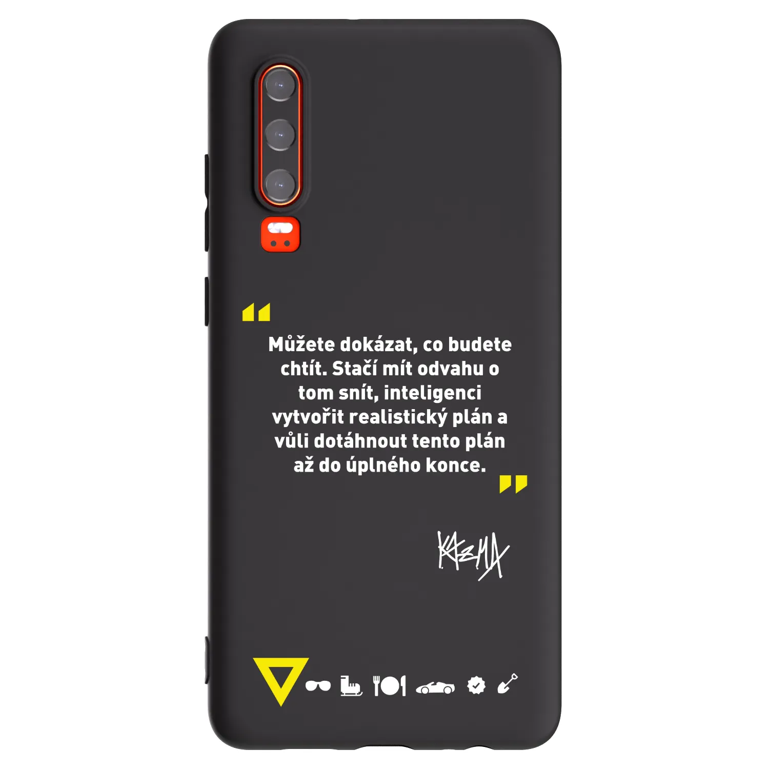 Picasee silikonový černý obal pro Huawei P30 - Kazma - MŮŽETE DOKÁZAT, CO BUDETE CHTÍT