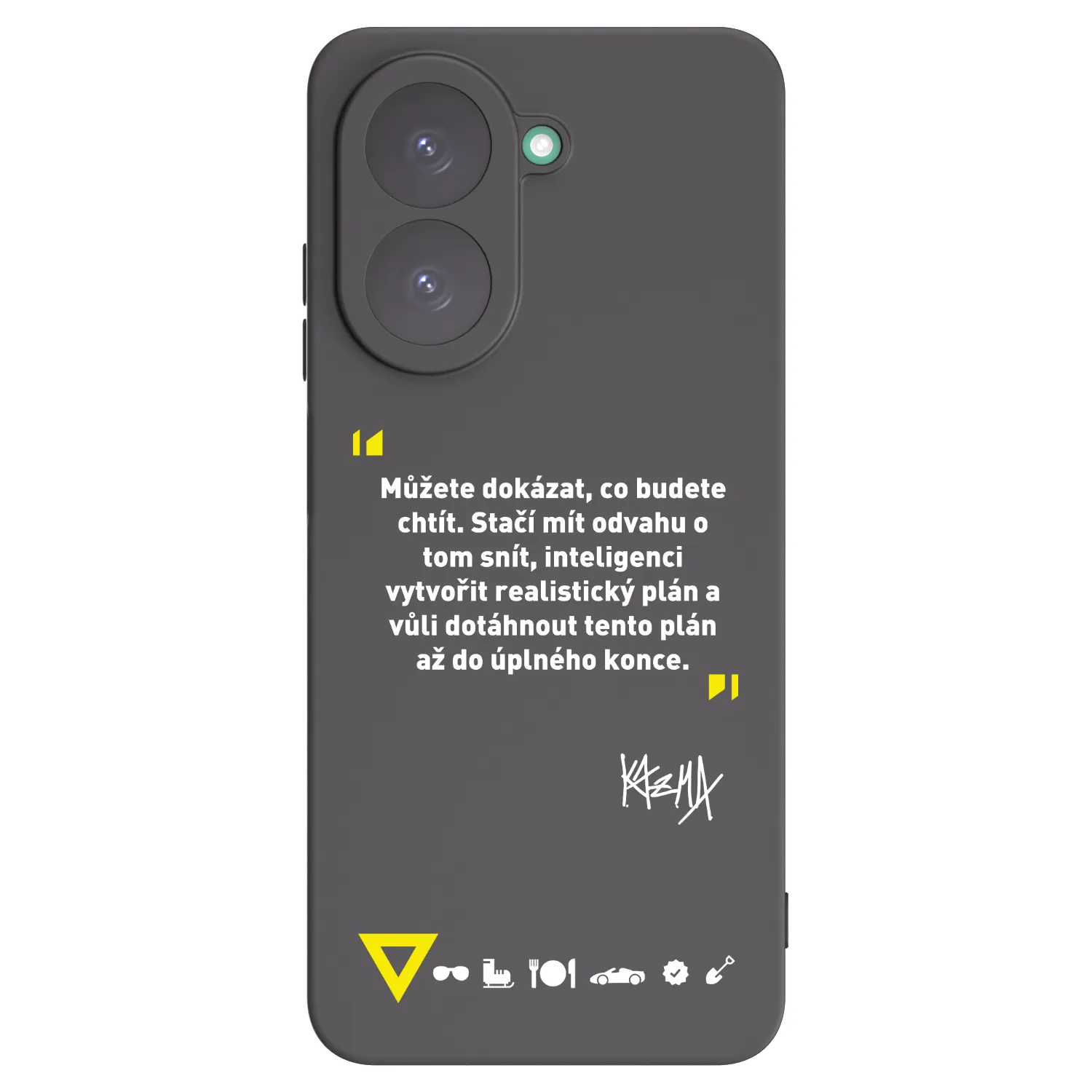 Picasee silikonový černý obal pro Xiaomi Redmi A5 - Kazma - MŮŽETE DOKÁZAT, CO BUDETE CHTÍT