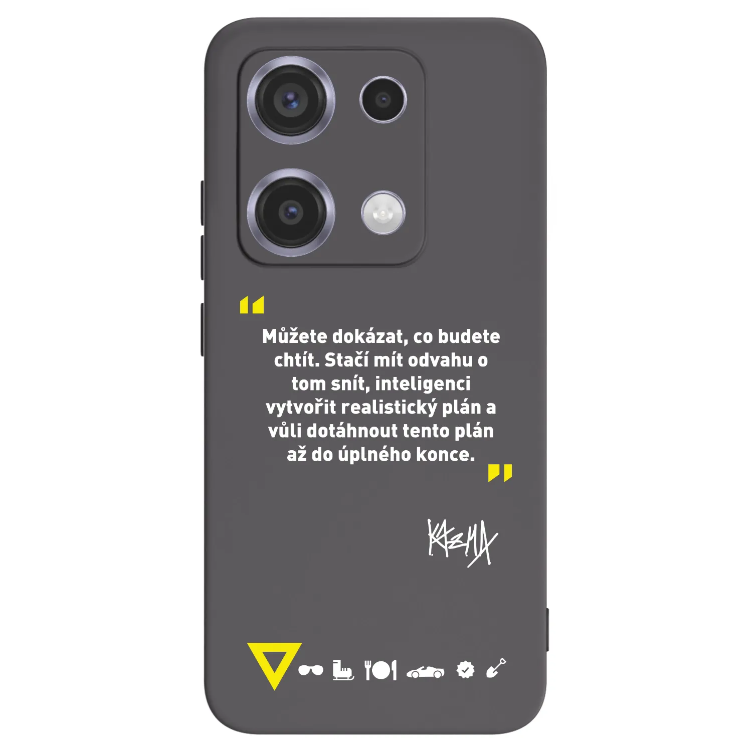 Picasee silikonový černý obal pro Xiaomi Redmi Note 14S - Kazma - MŮŽETE DOKÁZAT, CO BUDETE CHTÍT