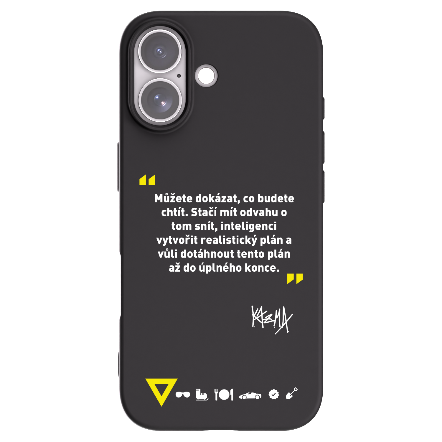 Picasee silikonový černý obal pro Apple iPhone 17 - Kazma - MŮŽETE DOKÁZAT, CO BUDETE CHTÍT