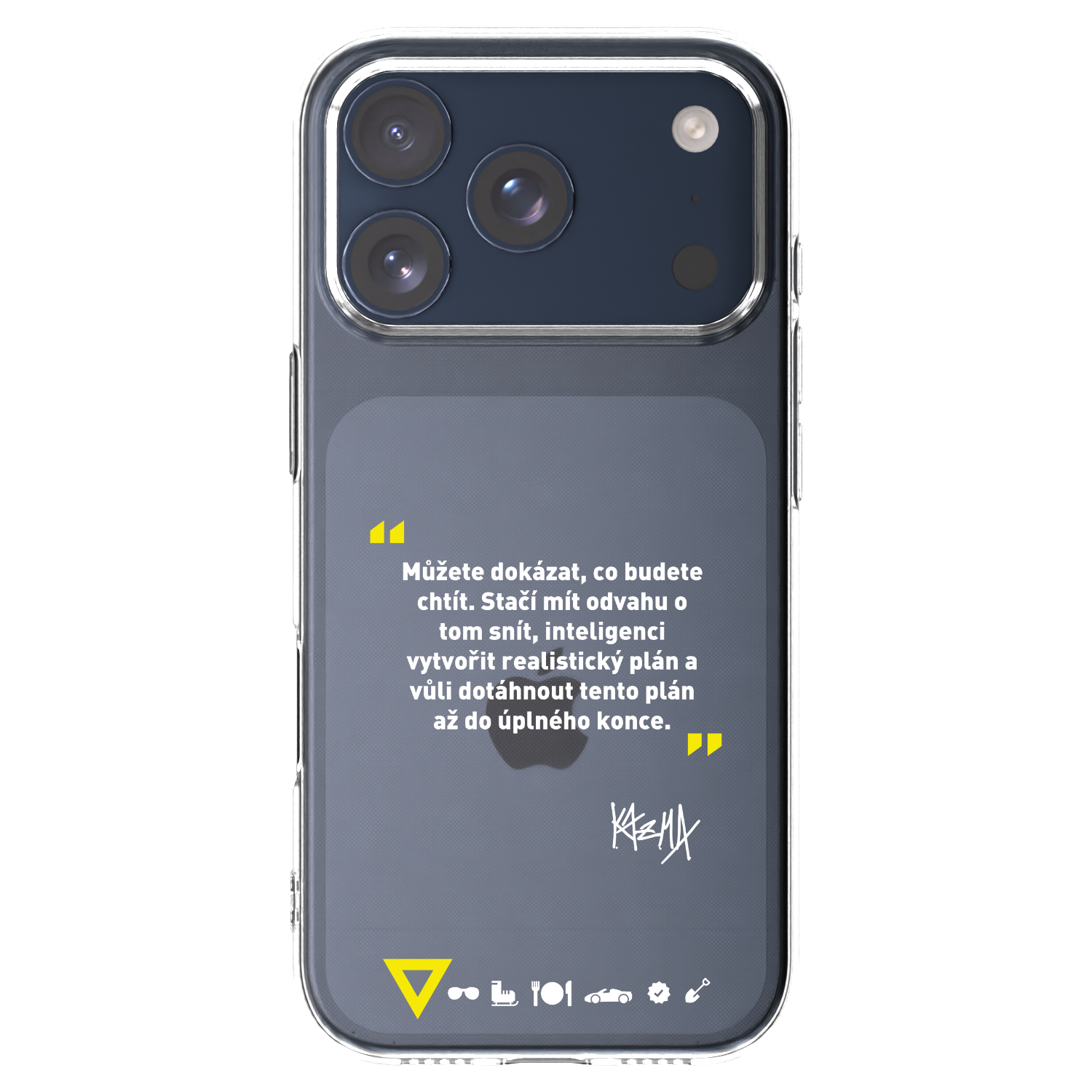 Picasee silikonový průhledný obal pro Apple iPhone 17 Pro - Kazma - MŮŽETE DOKÁZAT, CO BUDETE CHTÍT
