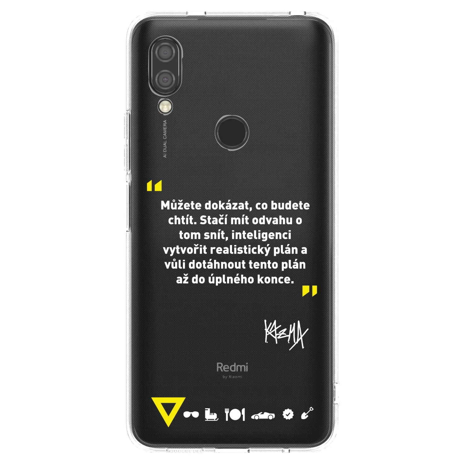 Picasee silikonový průhledný obal pro Xiaomi Redmi 7 - Kazma - MŮŽETE DOKÁZAT, CO BUDETE CHTÍT