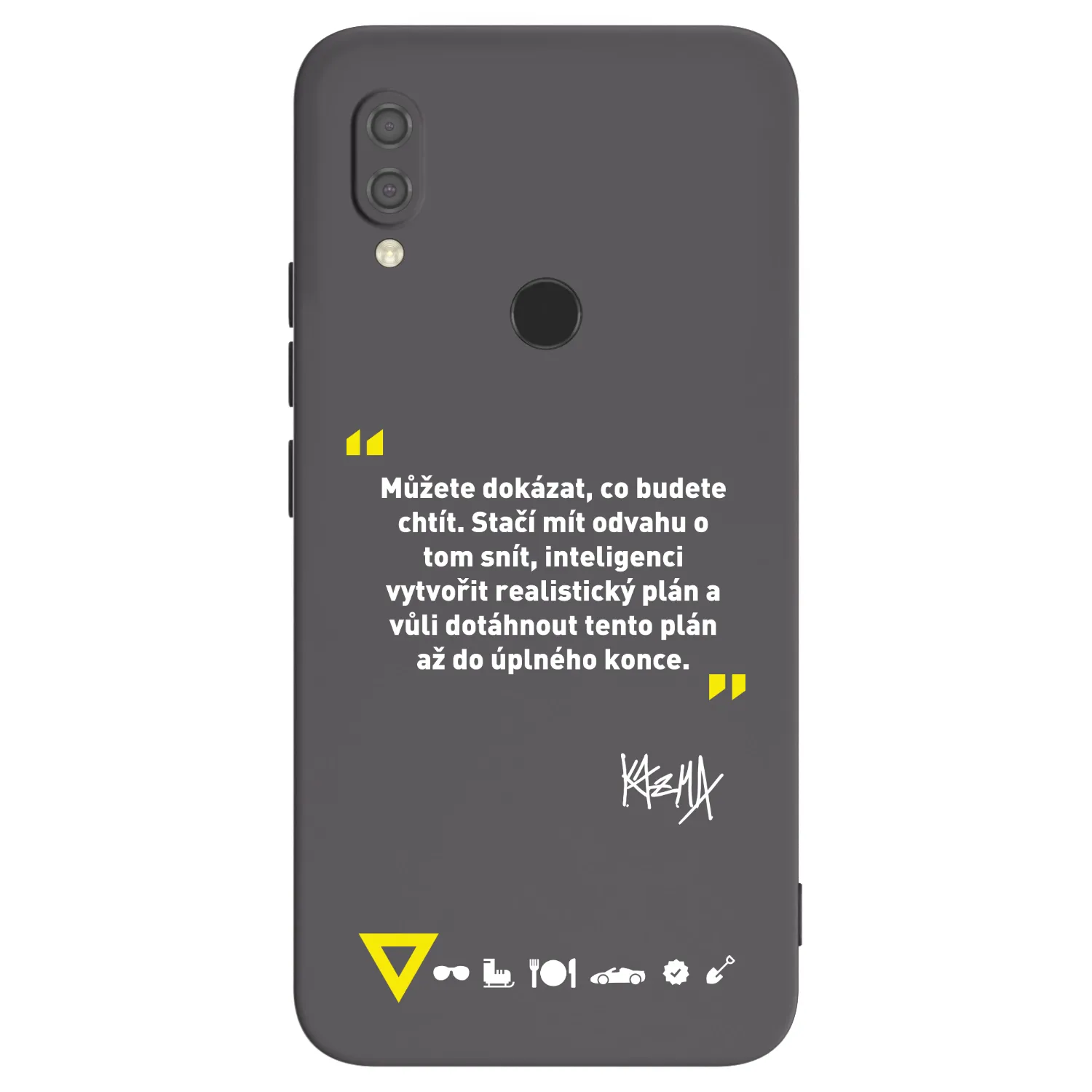 Picasee silikonový černý obal pro Xiaomi Redmi 7 - Kazma - MŮŽETE DOKÁZAT, CO BUDETE CHTÍT