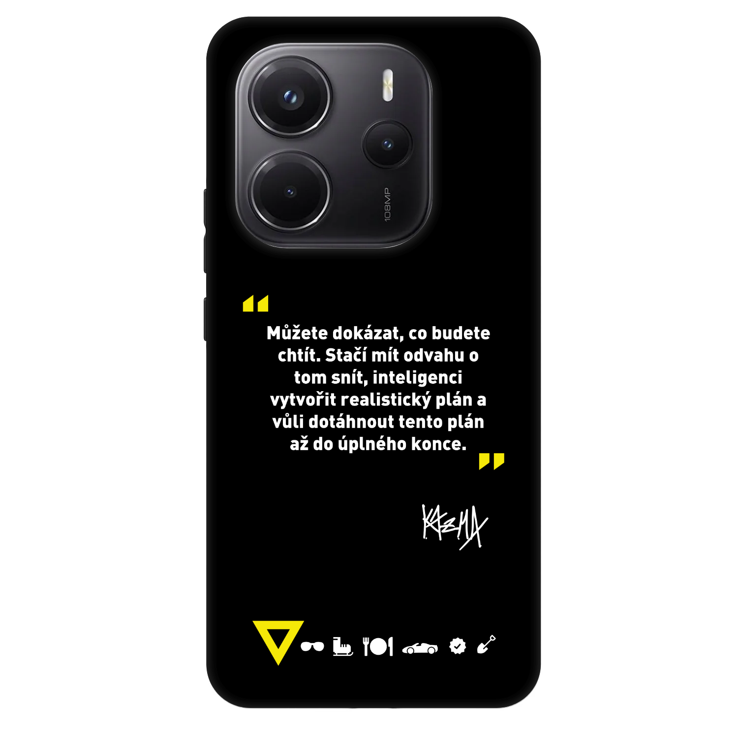 Picasee Fashion Case pro Xiaomi Redmi Note 14 5G - Kazma - MŮŽETE DOKÁZAT, CO BUDETE CHTÍT