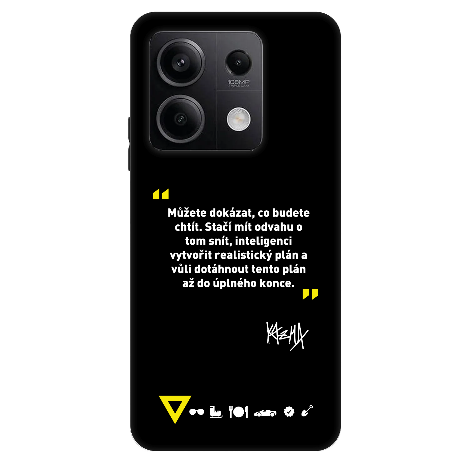 Picasee Fashion Case pro Xiaomi Redmi Note 13 5G - Kazma - MŮŽETE DOKÁZAT, CO BUDETE CHTÍT