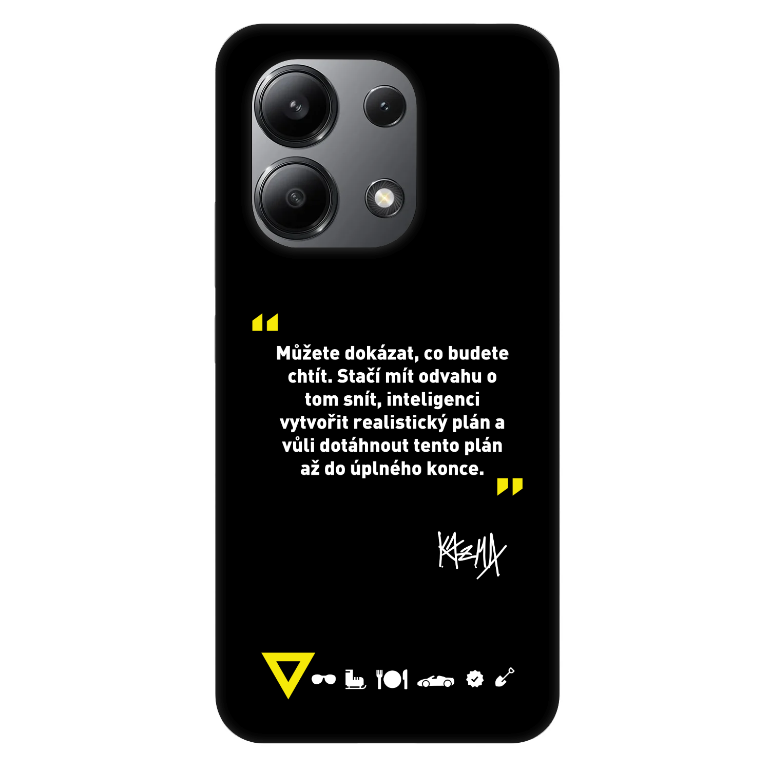 Picasee Fashion Case pro Xiaomi Redmi Note 13 4G - Kazma - MŮŽETE DOKÁZAT, CO BUDETE CHTÍT