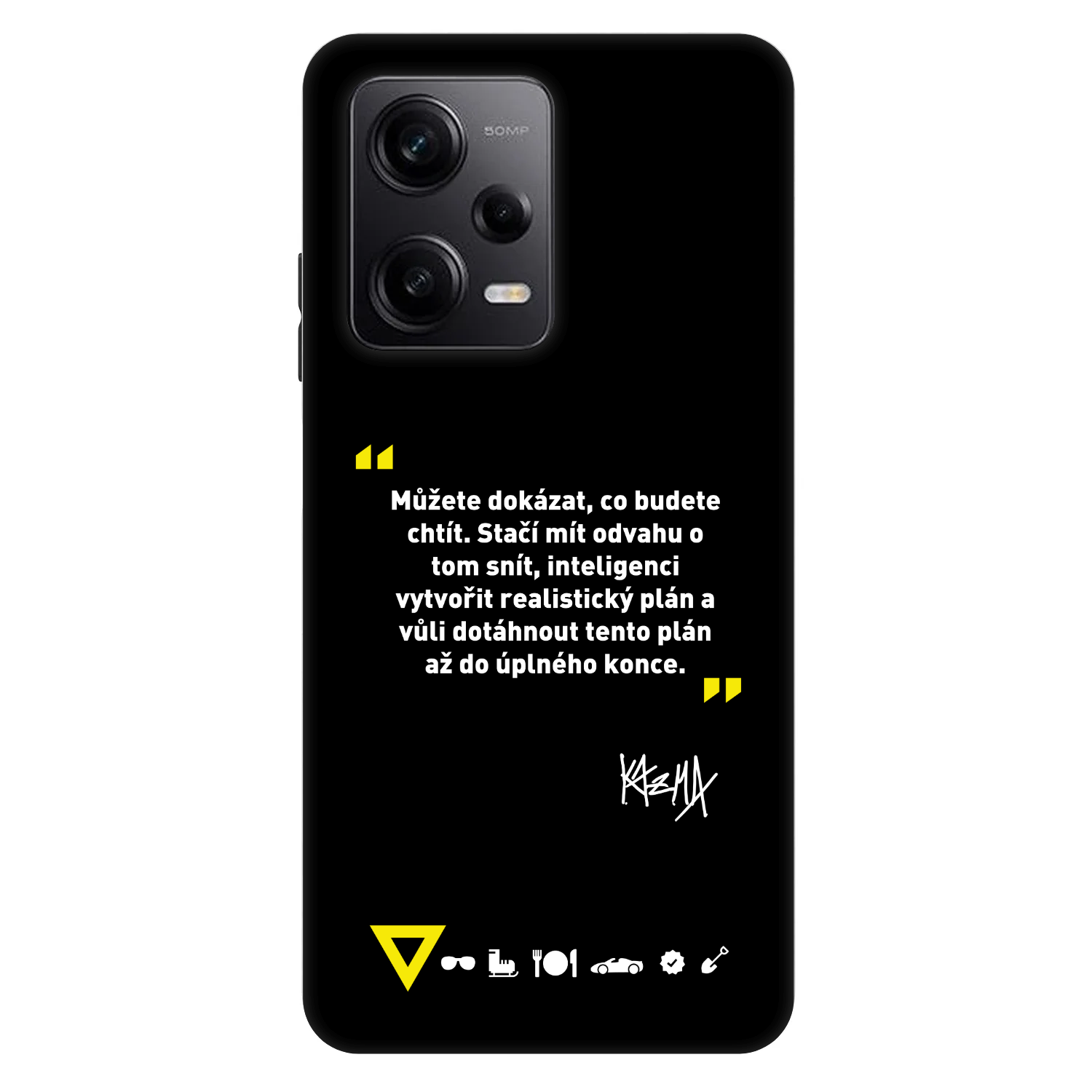 Picasee Fashion Case pro Xiaomi Redmi Note 12 Pro 5G - Kazma - MŮŽETE DOKÁZAT, CO BUDETE CHTÍT