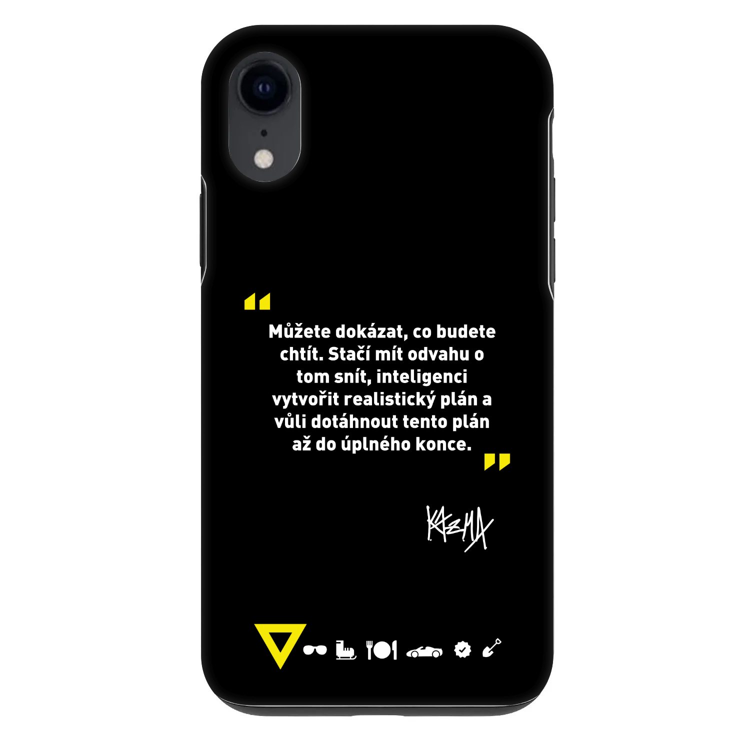 Picasee Fashion Case pro Apple iPhone XR - Kazma - MŮŽETE DOKÁZAT, CO BUDETE CHTÍT