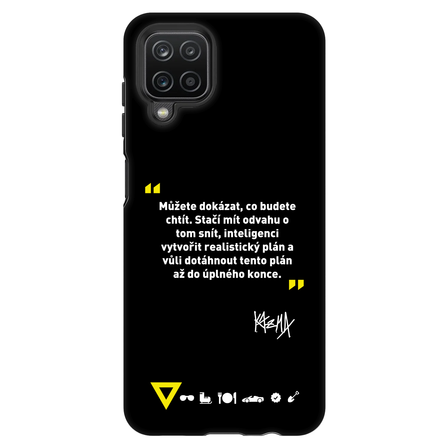 Picasee Fashion Case pro Samsung Galaxy A12 A125F - Kazma - MŮŽETE DOKÁZAT, CO BUDETE CHTÍT