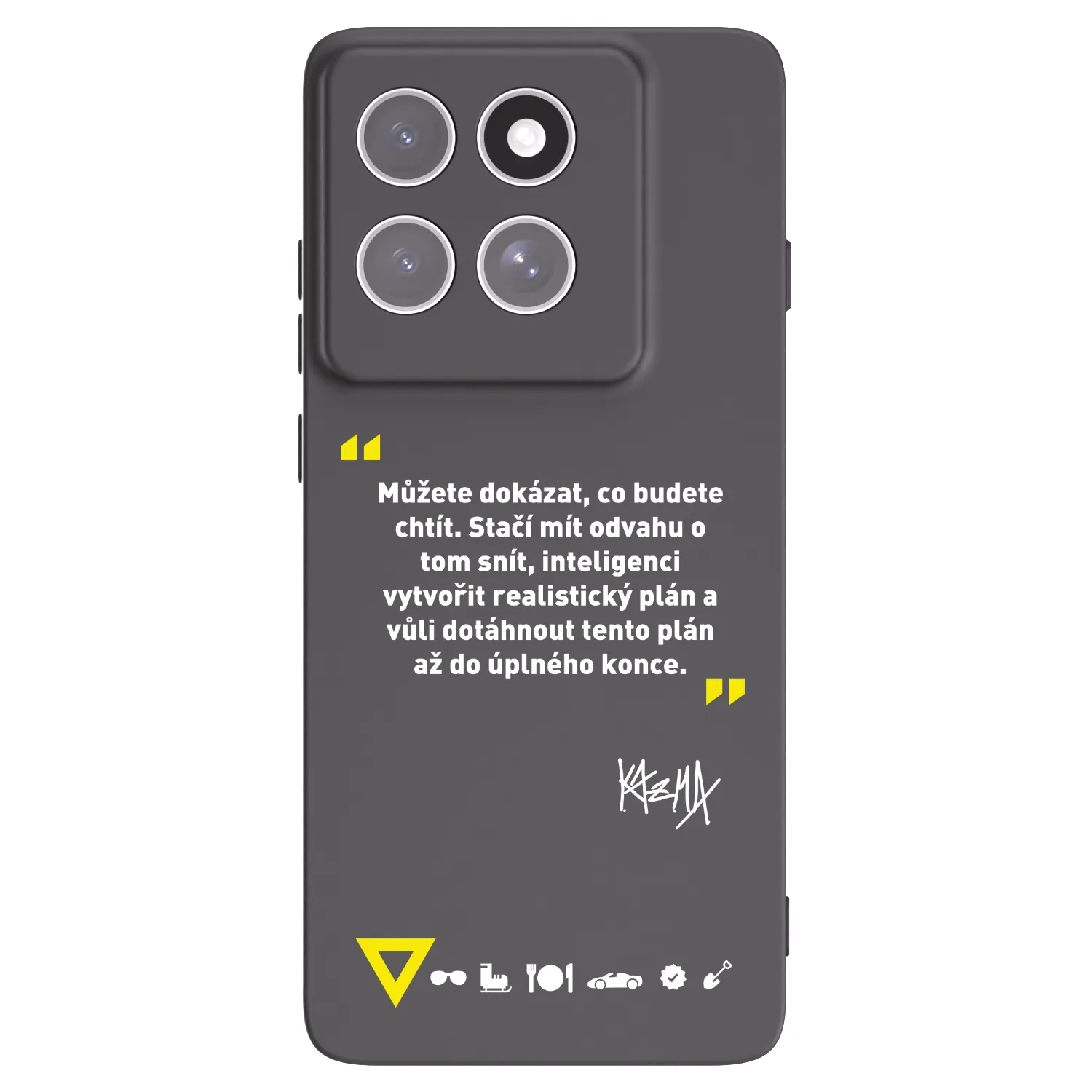 Picasee silikonový černý obal pro Motorola Edge 60 Pro - Kazma - MŮŽETE DOKÁZAT, CO BUDETE CHTÍT