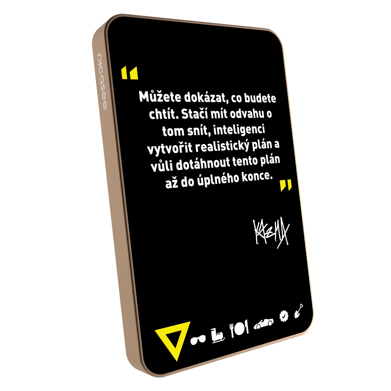 Picasee Powerbanka s MagSafe 5 000 mAh Zlatá - Kazma - MŮŽETE DOKÁZAT, CO BUDETE CHTÍT