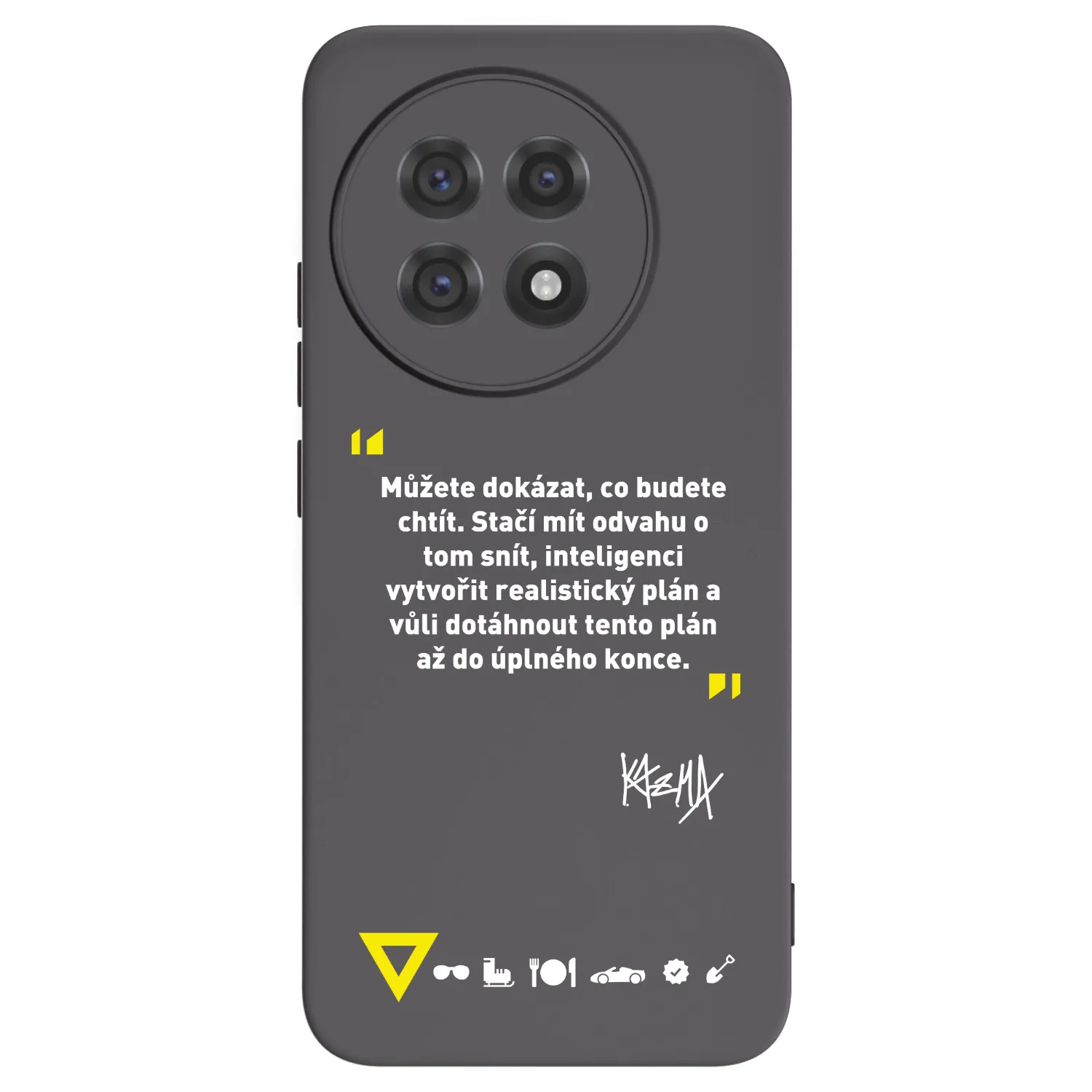 Picasee silikonový černý obal pro OnePlus 13R 5G - Kazma - MŮŽETE DOKÁZAT, CO BUDETE CHTÍT