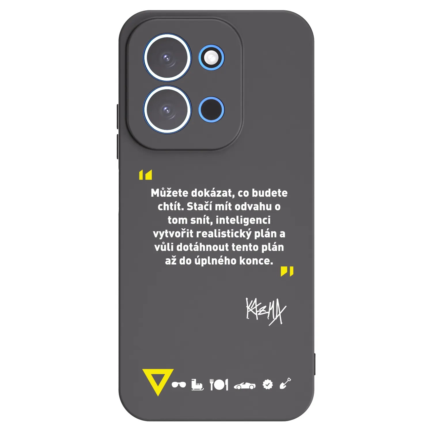 Picasee silikonový černý obal pro Xiaomi Redmi 15C 4G - Kazma - MŮŽETE DOKÁZAT, CO BUDETE CHTÍT
