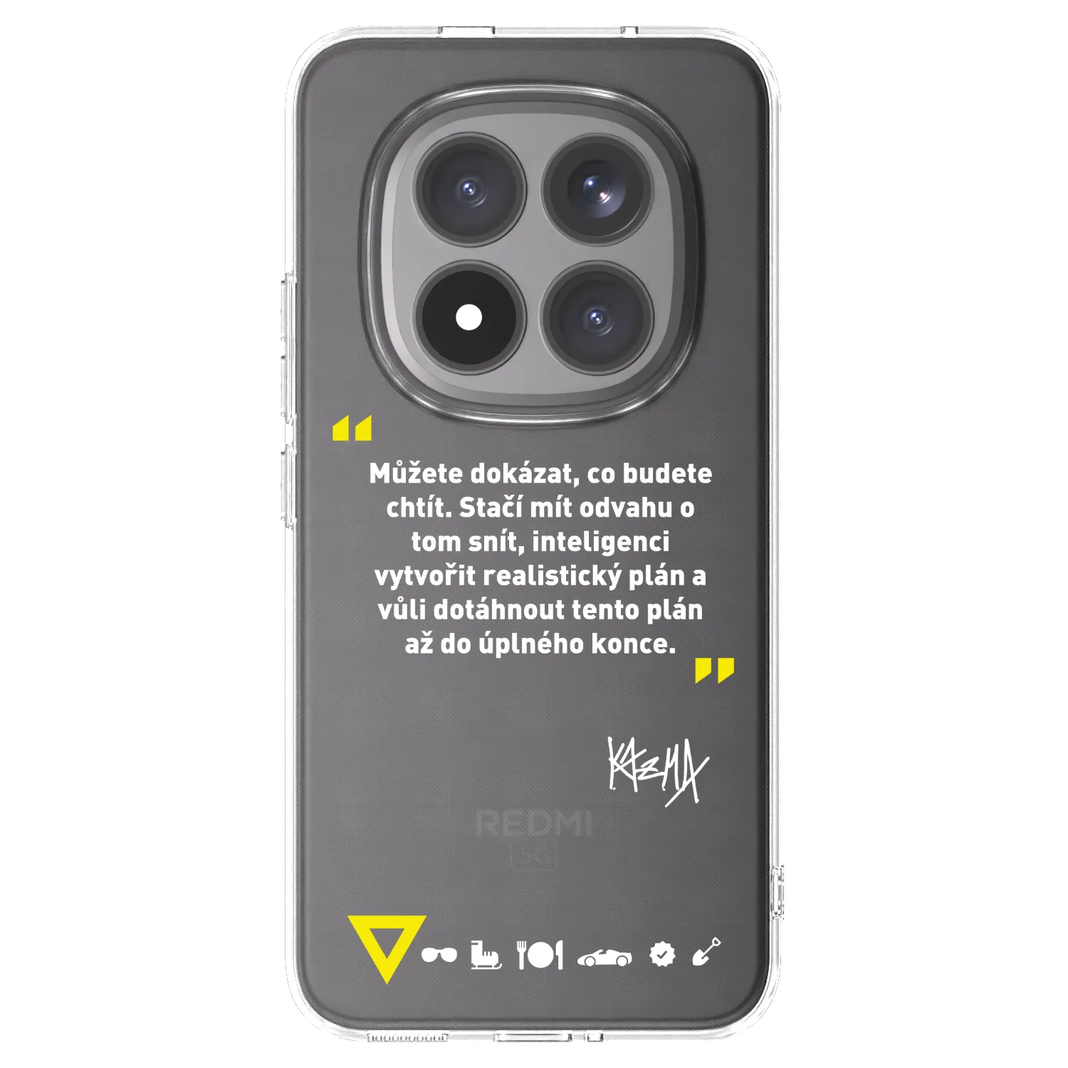 Picasee silikonový průhledný obal pro Xiaomi Redmi Note 15 Pro+ - Kazma - MŮŽETE DOKÁZAT, CO BUDETE CHTÍT