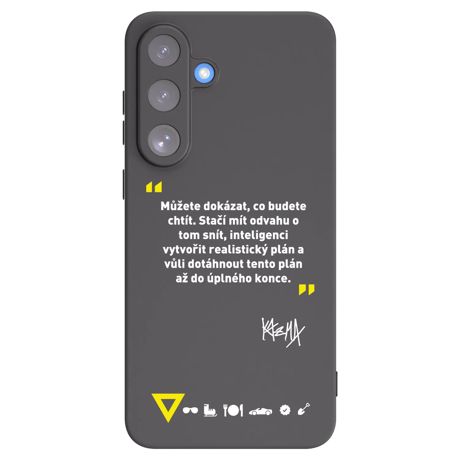 Picasee silikonový černý obal pro Samsung Galaxy S25 FE 5G - Kazma - MŮŽETE DOKÁZAT, CO BUDETE CHTÍT