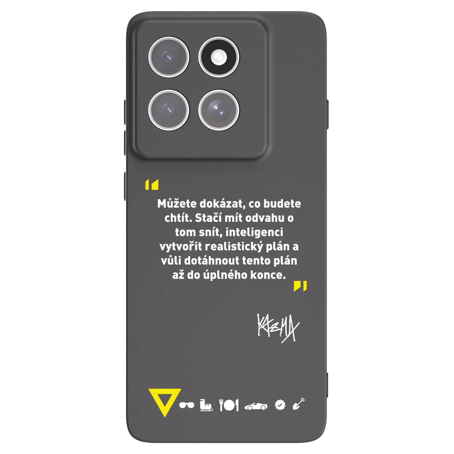 Picasee silikonový černý obal pro Motorola Edge 60 Fusion - Kazma - MŮŽETE DOKÁZAT, CO BUDETE CHTÍT