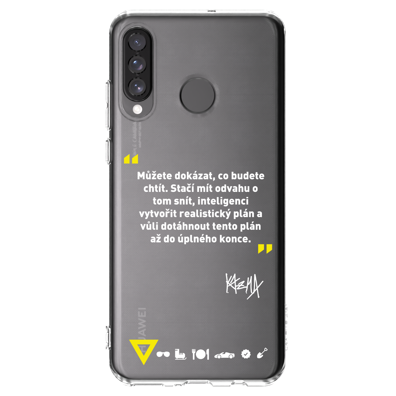 Picasee silikonový průhledný obal pro Huawei P30 Lite - Kazma - MŮŽETE DOKÁZAT, CO BUDETE CHTÍT