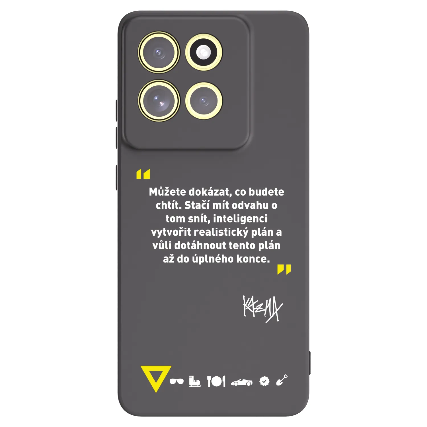 Picasee silikonový černý obal pro Motorola Moto G86 Power 5G - Kazma - MŮŽETE DOKÁZAT, CO BUDETE CHTÍT
