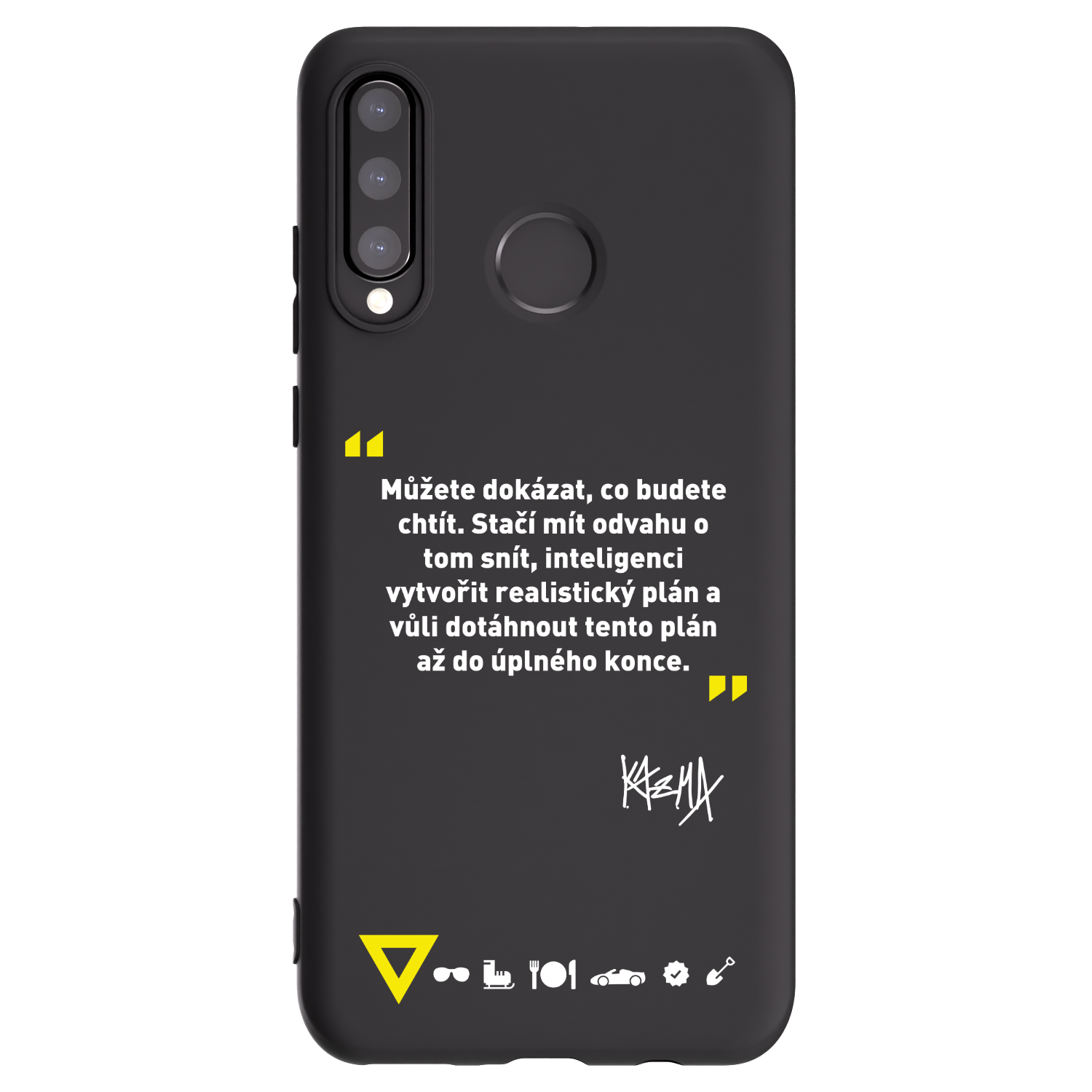 Picasee silikonový černý obal pro Huawei P30 Lite - Kazma - MŮŽETE DOKÁZAT, CO BUDETE CHTÍT