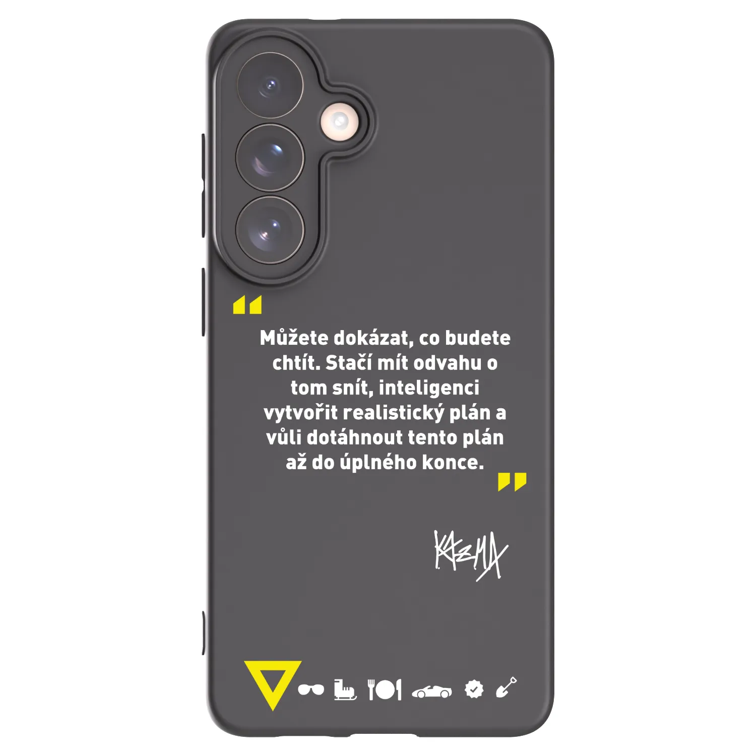 Picasee silikonový černý obal pro Samsung Galaxy S26+ - Kazma - MŮŽETE DOKÁZAT, CO BUDETE CHTÍT