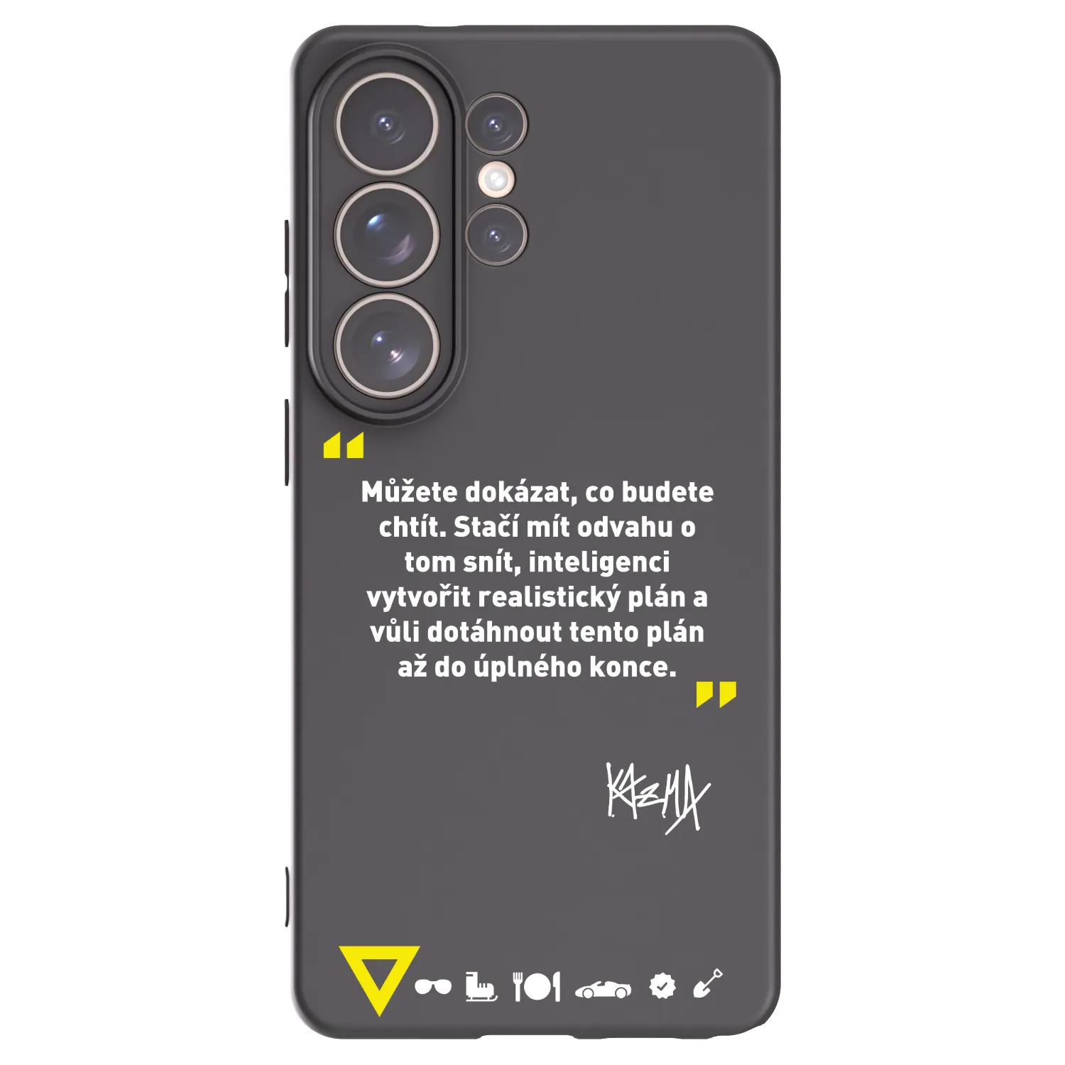 Picasee silikonový černý obal pro Samsung Galaxy S26 Ultra - Kazma - MŮŽETE DOKÁZAT, CO BUDETE CHTÍT