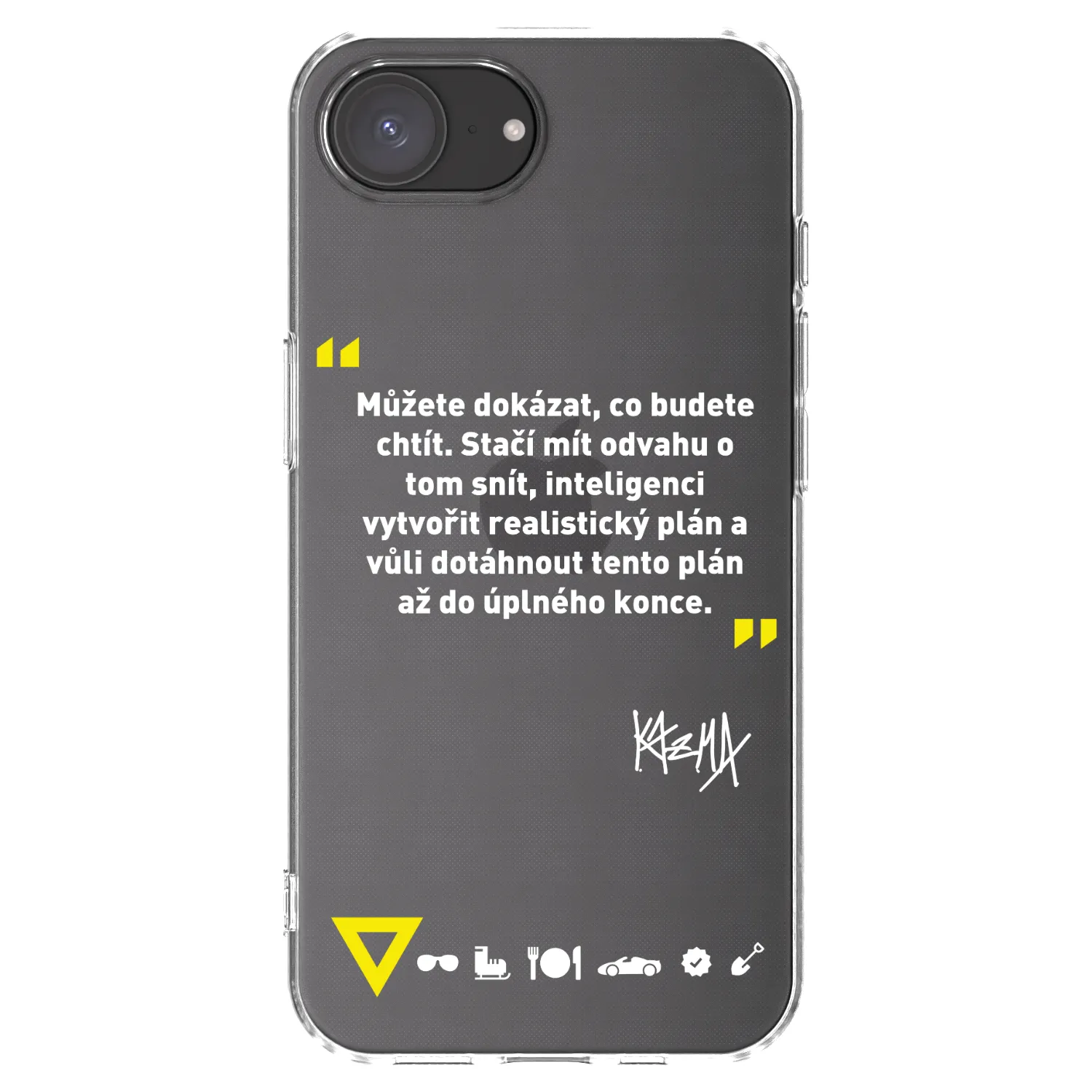 Picasee silikonový průhledný obal pro Apple iPhone 17e - Kazma - MŮŽETE DOKÁZAT, CO BUDETE CHTÍT