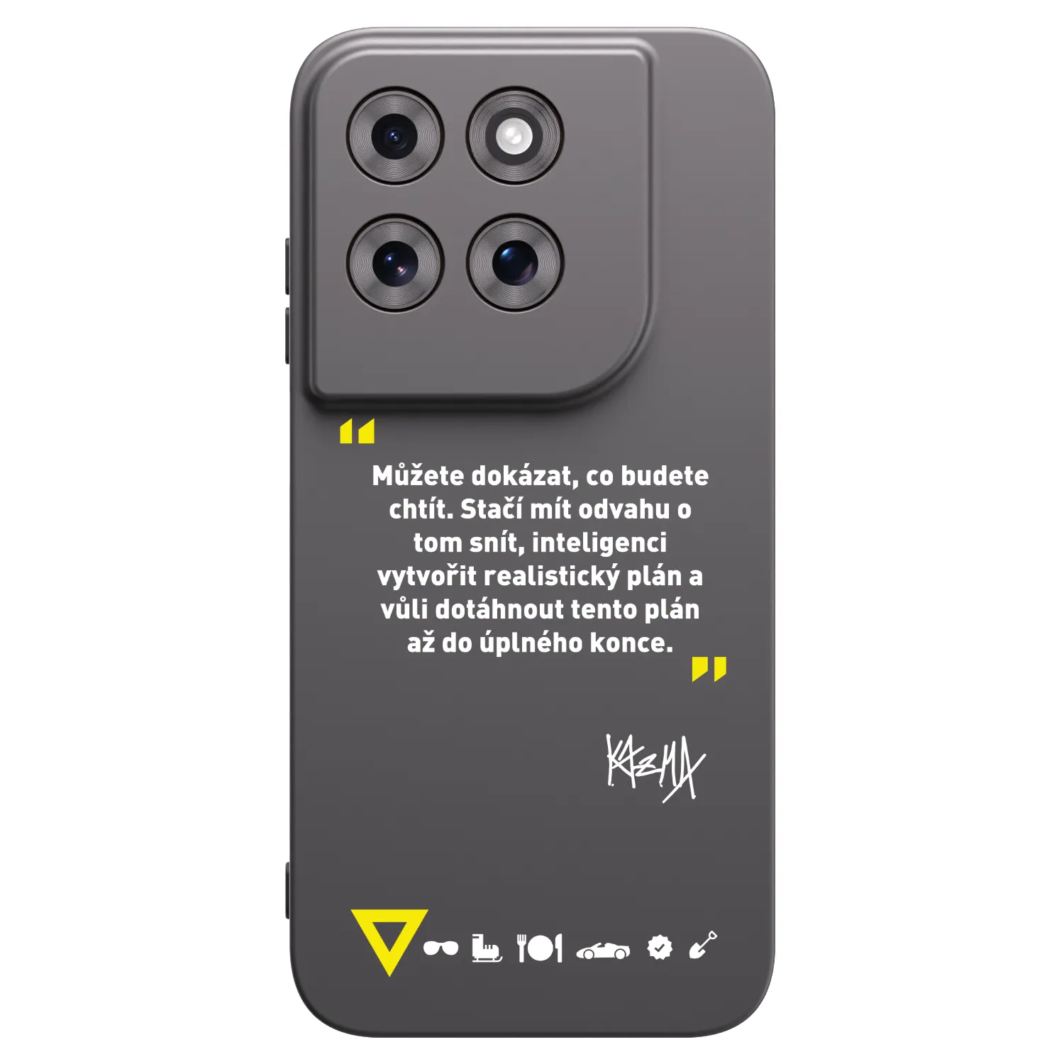 Picasee silikonový černý obal pro Motorola Moto G77 - Kazma - MŮŽETE DOKÁZAT, CO BUDETE CHTÍT