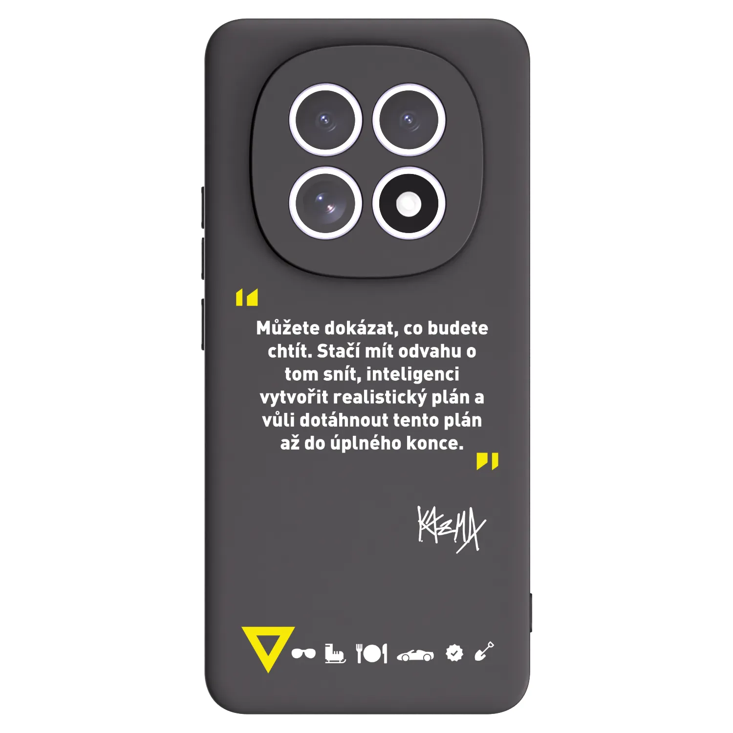 Picasee silikonový černý obal pro Xiaomi Redmi Note 15 5G - Kazma - MŮŽETE DOKÁZAT, CO BUDETE CHTÍT