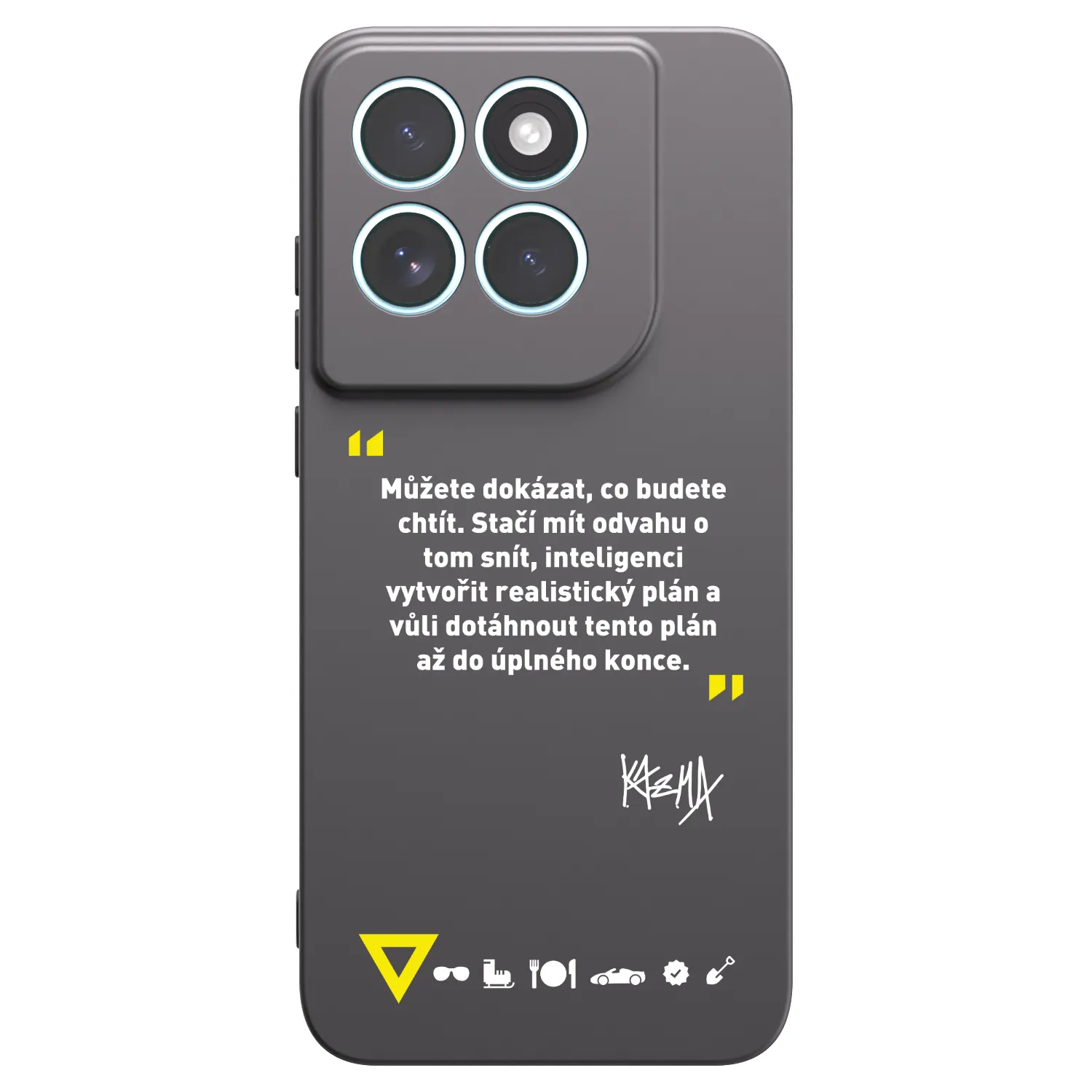 Picasee silikonový černý obal pro Motorola Edge 70 Fusion - Kazma - MŮŽETE DOKÁZAT, CO BUDETE CHTÍT