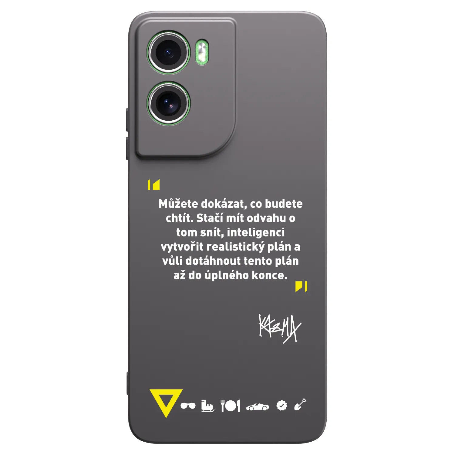 Picasee silikonový černý obal pro Motorola Moto G06 - Kazma - MŮŽETE DOKÁZAT, CO BUDETE CHTÍT