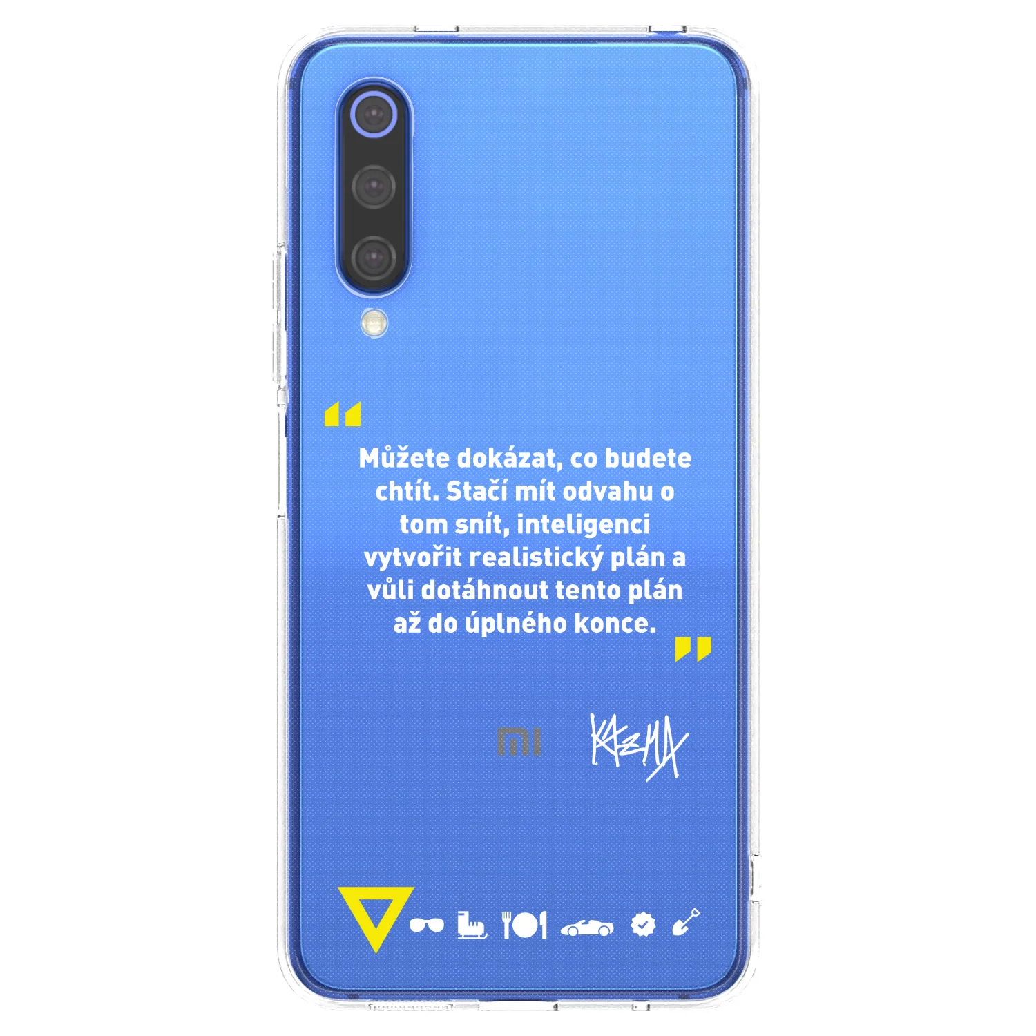 Picasee silikonový průhledný obal pro Xiaomi Mi 9 SE - Kazma - MŮŽETE DOKÁZAT, CO BUDETE CHTÍT