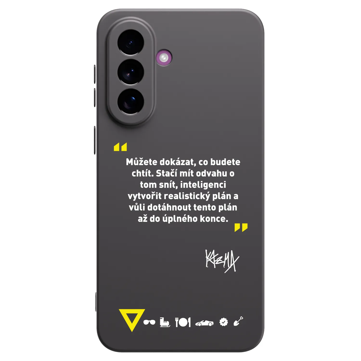Picasee silikonový černý obal pro Samsung Galaxy A37 - Kazma - MŮŽETE DOKÁZAT, CO BUDETE CHTÍT