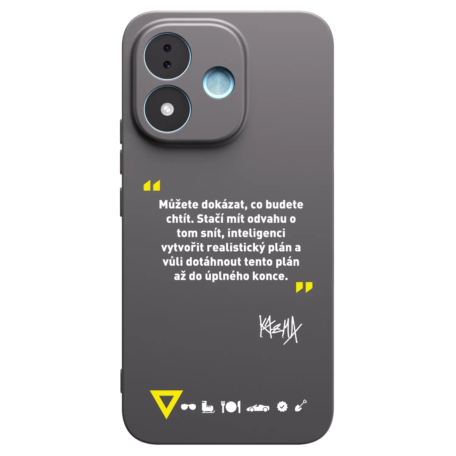Picasee silikonový černý obal pro Xiaomi Redmi Note 17 5G - Kazma - MŮŽETE DOKÁZAT, CO BUDETE CHTÍT
