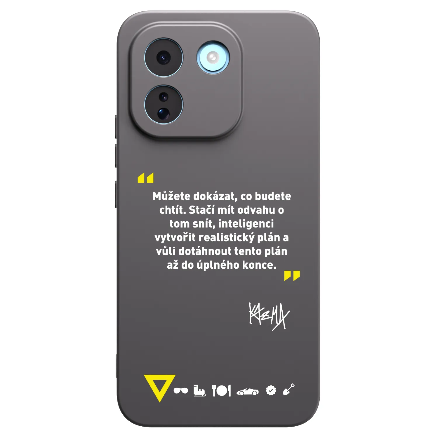 Picasee silikonový černý obal pro Xiaomi Redmi Note 17 Pro MAX 5G - Kazma - MŮŽETE DOKÁZAT, CO BUDETE CHTÍT