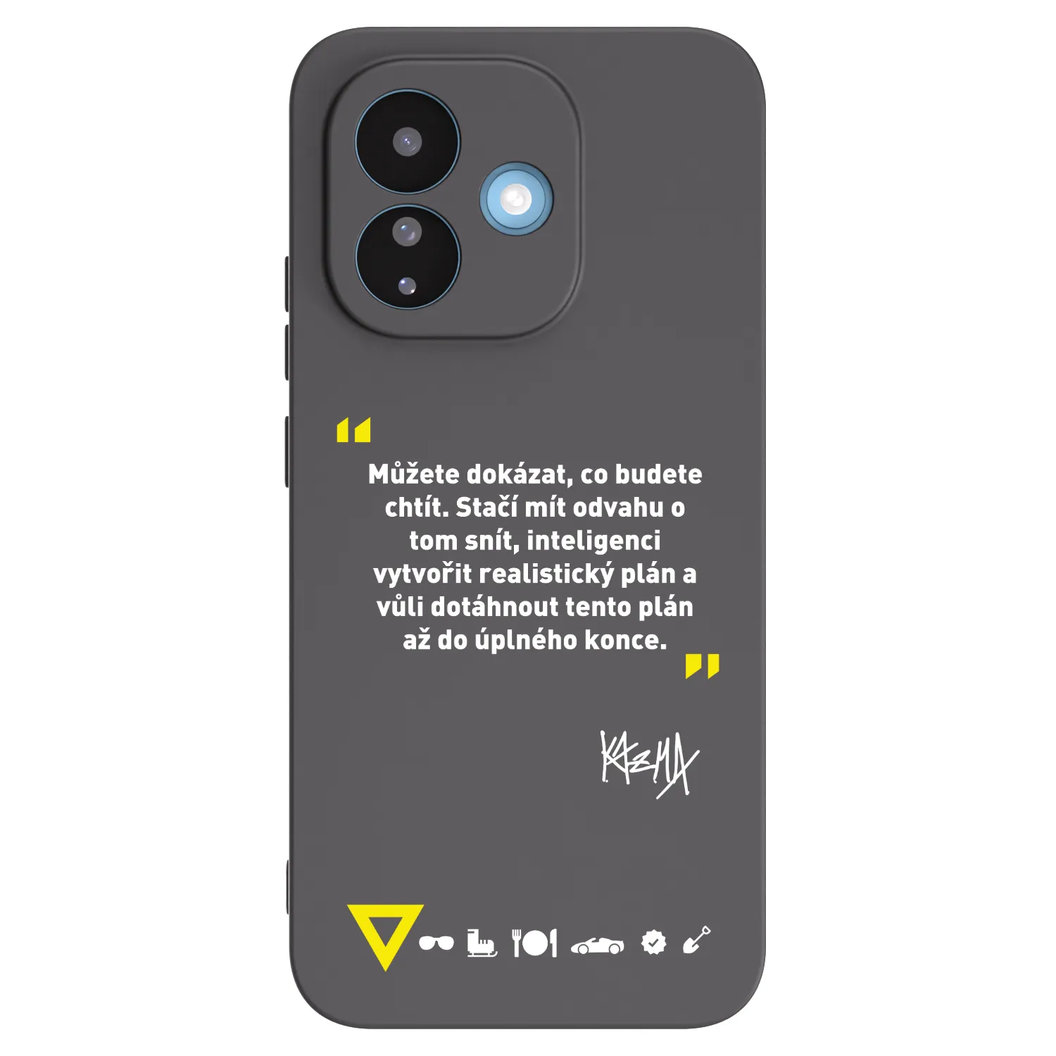 Picasee silikonový černý obal pro Xiaomi Redmi Note 17 Pro 5G - Kazma - MŮŽETE DOKÁZAT, CO BUDETE CHTÍT