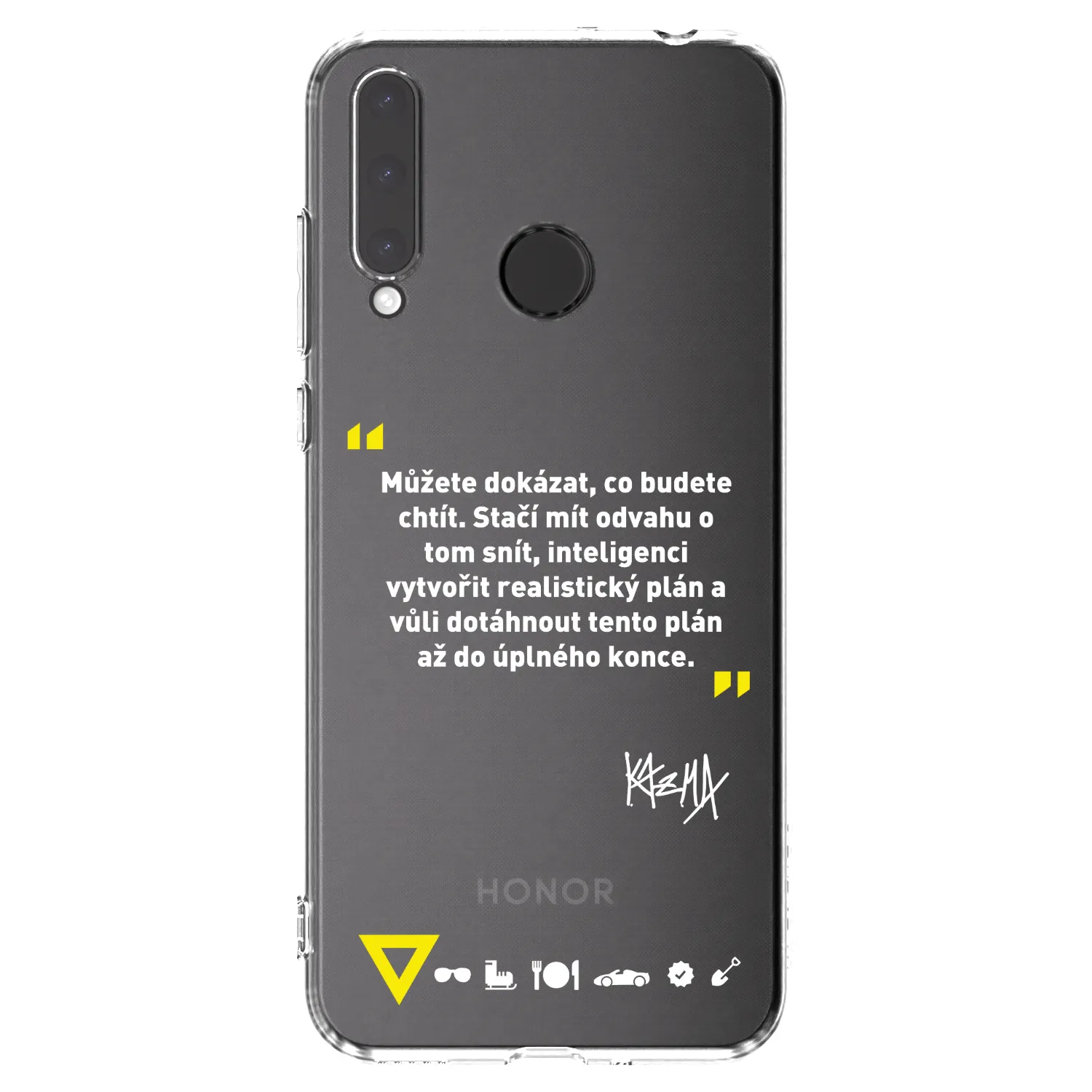 Picasee silikonový průhledný obal pro Honor 20 Lite - Kazma - MŮŽETE DOKÁZAT, CO BUDETE CHTÍT