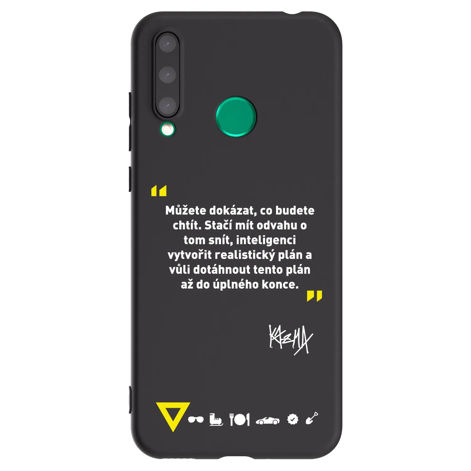 Picasee silikonový černý obal pro Honor 20 Lite - Kazma - MŮŽETE DOKÁZAT, CO BUDETE CHTÍT