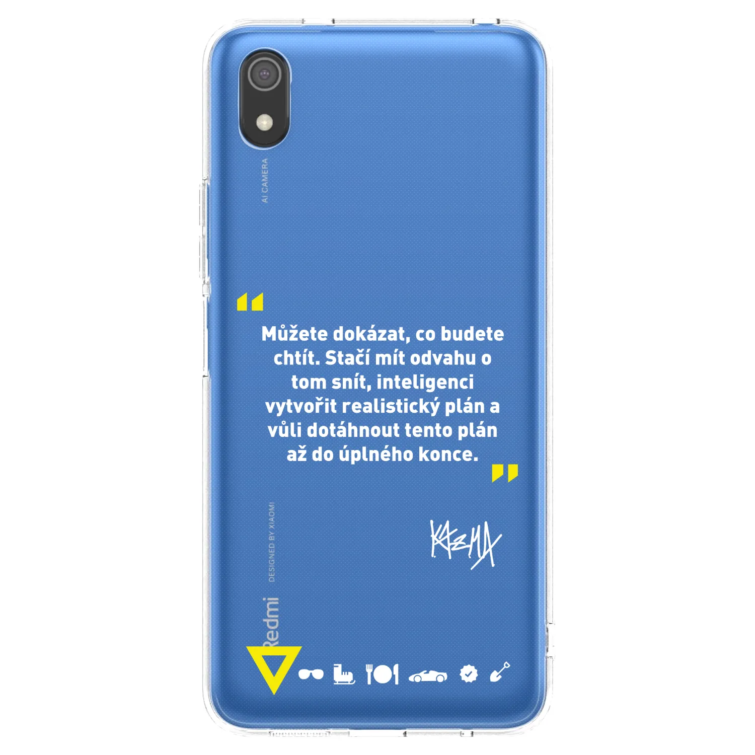 Picasee silikonový průhledný obal pro Xiaomi Redmi 7A - Kazma - MŮŽETE DOKÁZAT, CO BUDETE CHTÍT