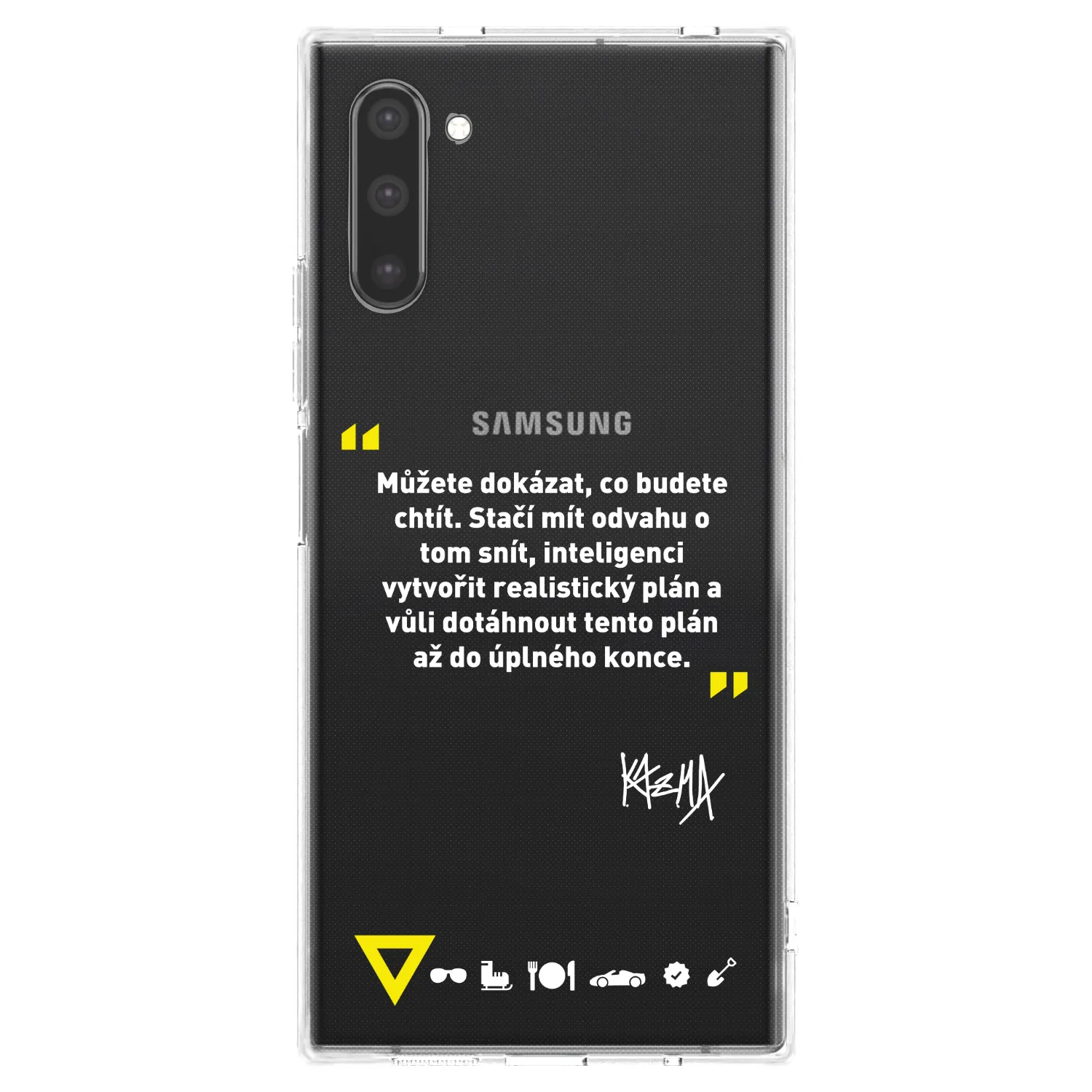 Picasee silikonový průhledný obal pro Samsung Galaxy Note 10 N970F - Kazma - MŮŽETE DOKÁZAT, CO BUDETE CHTÍT