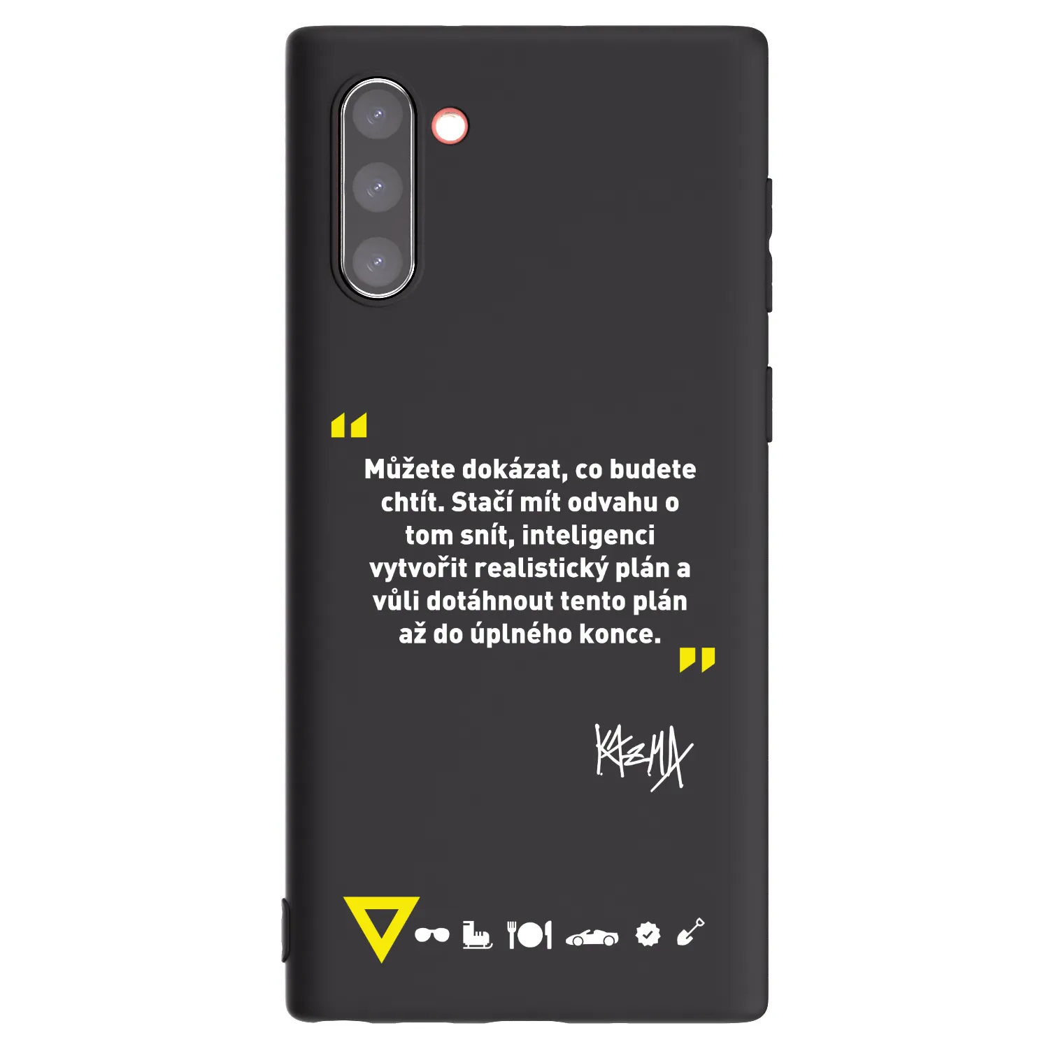 Picasee silikonový černý obal pro Samsung Galaxy Note 10 N970F - Kazma - MŮŽETE DOKÁZAT, CO BUDETE CHTÍT