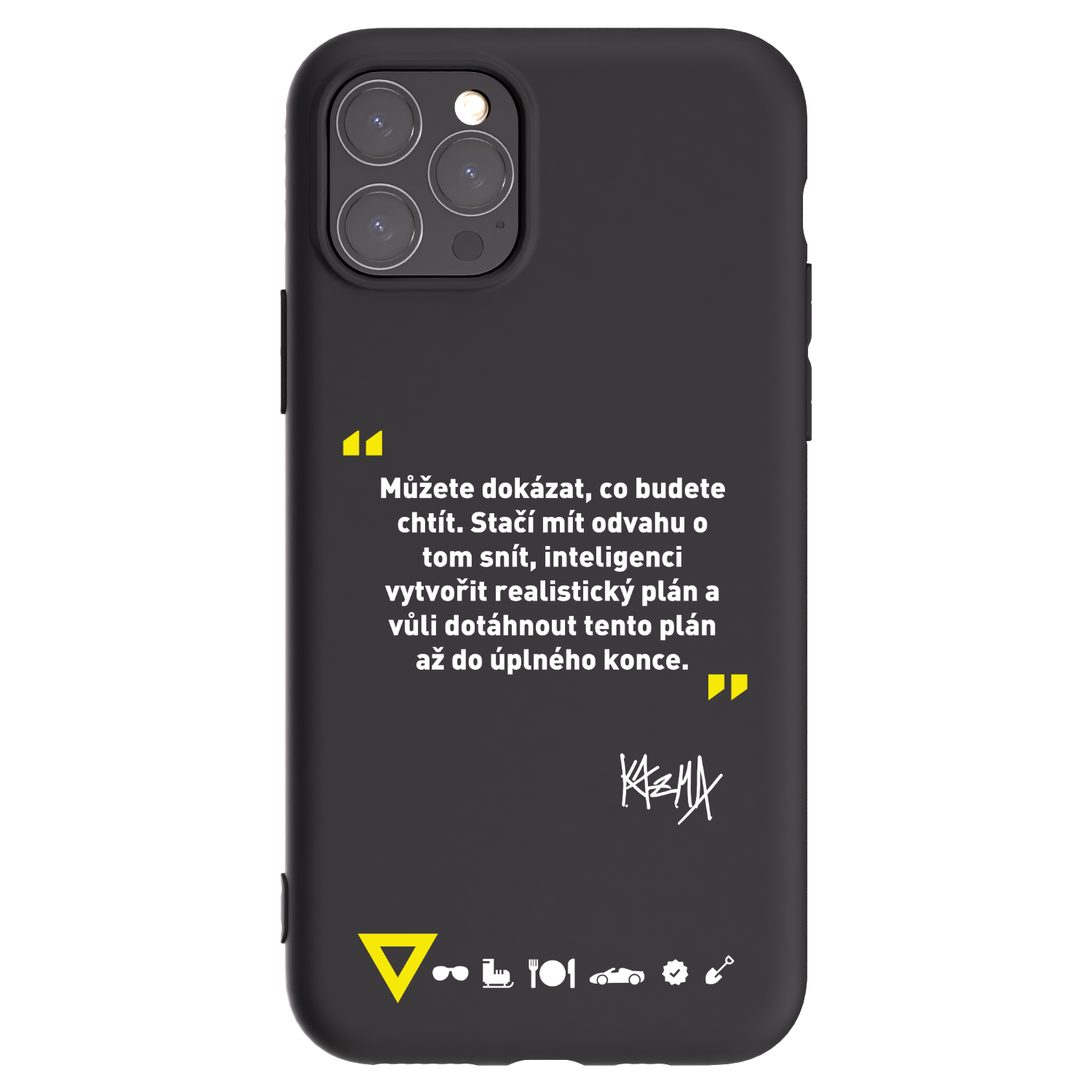 Picasee silikonový černý obal pro Apple iPhone 11 Pro - Kazma - MŮŽETE DOKÁZAT, CO BUDETE CHTÍT