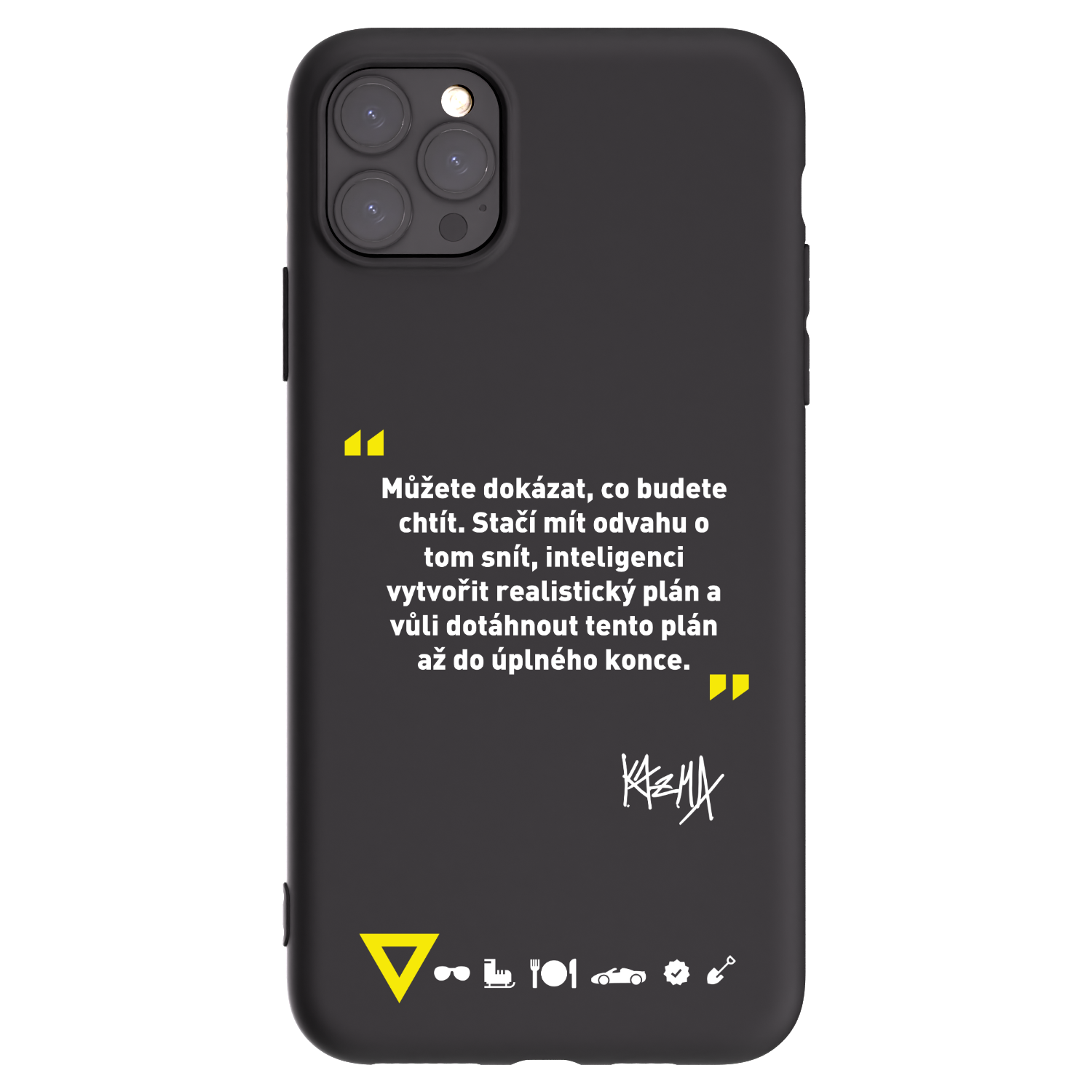 Picasee silikonový černý obal pro Apple iPhone 11 Pro Max - Kazma - MŮŽETE DOKÁZAT, CO BUDETE CHTÍT