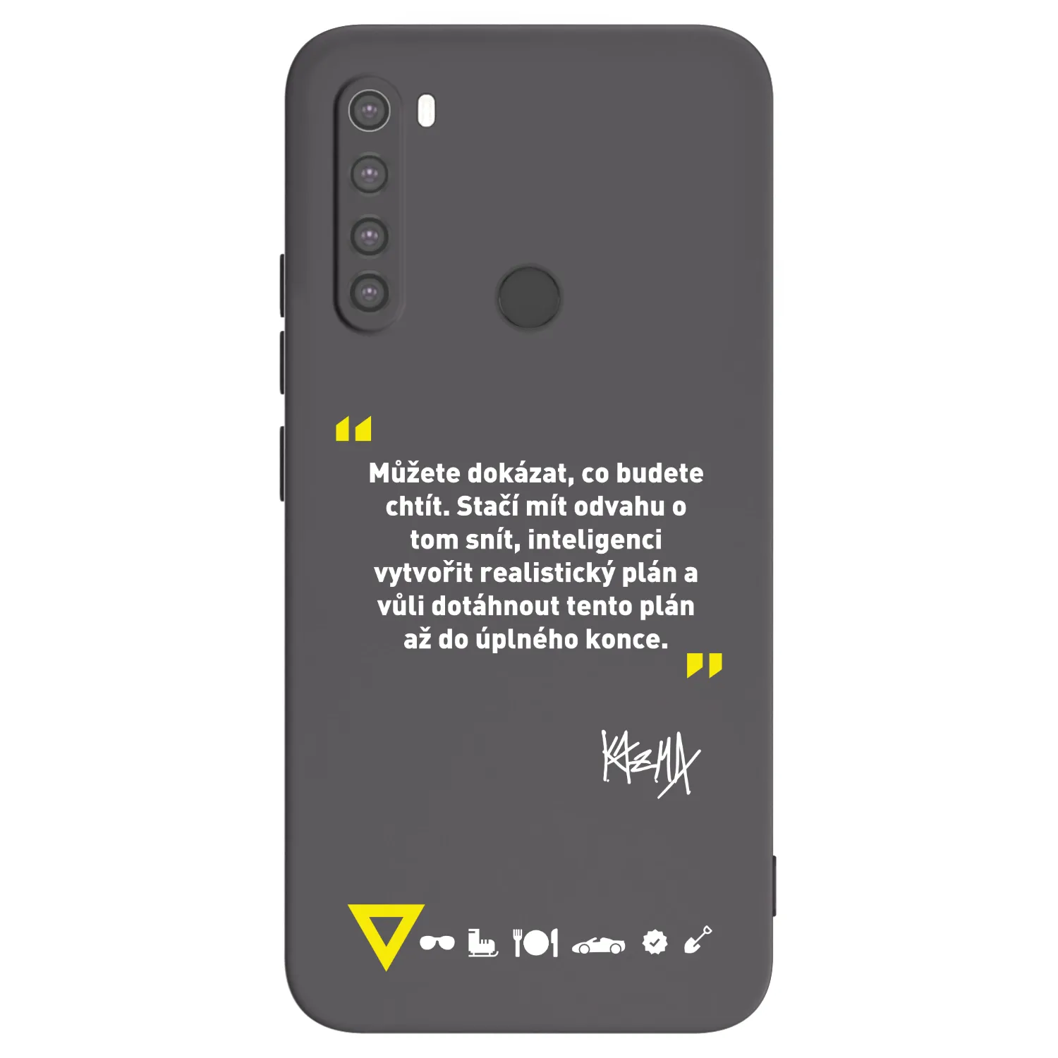 Picasee silikonový černý obal pro Xiaomi Redmi Note 8 - Kazma - MŮŽETE DOKÁZAT, CO BUDETE CHTÍT