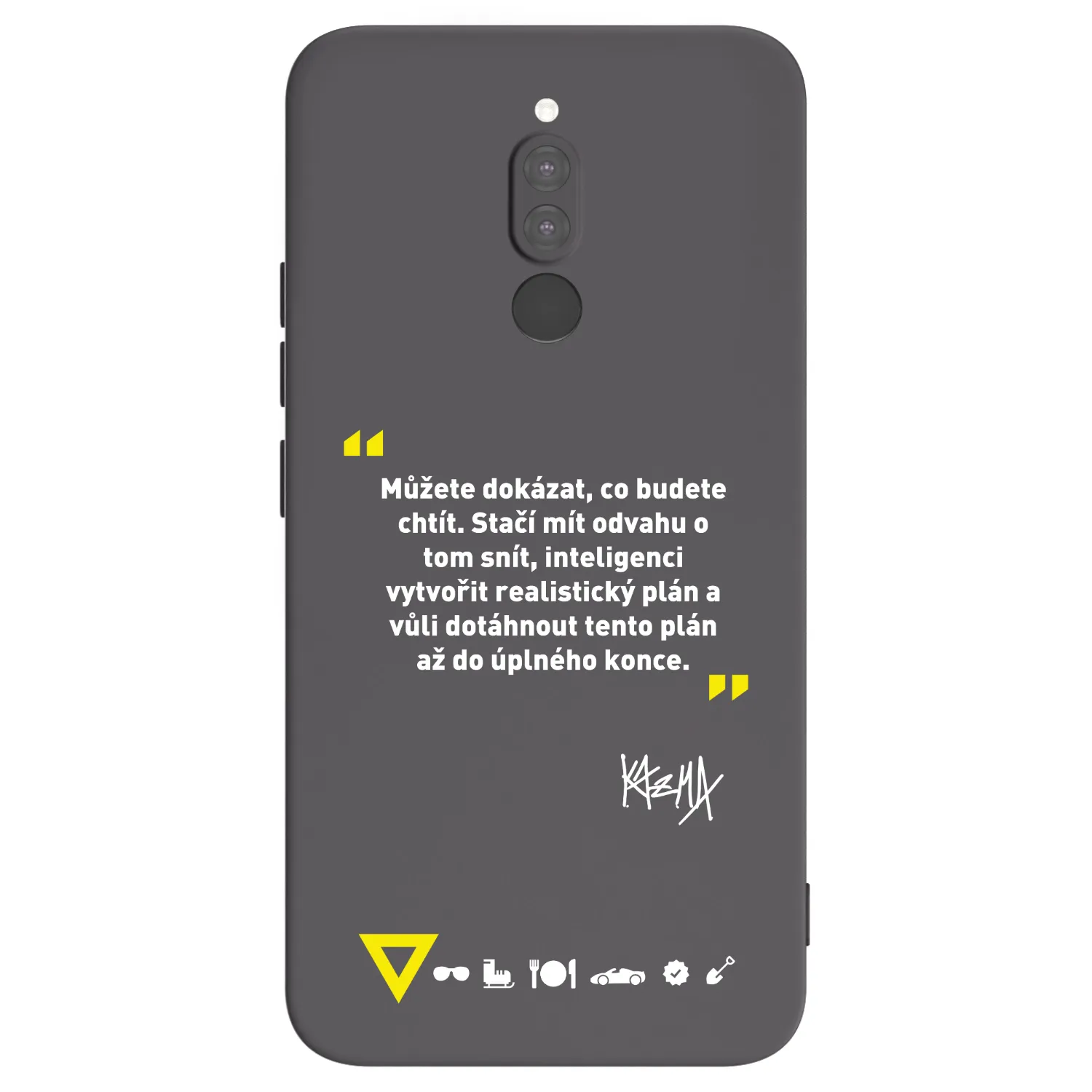 Picasee silikonový černý obal pro Xiaomi Redmi 8 - Kazma - MŮŽETE DOKÁZAT, CO BUDETE CHTÍT