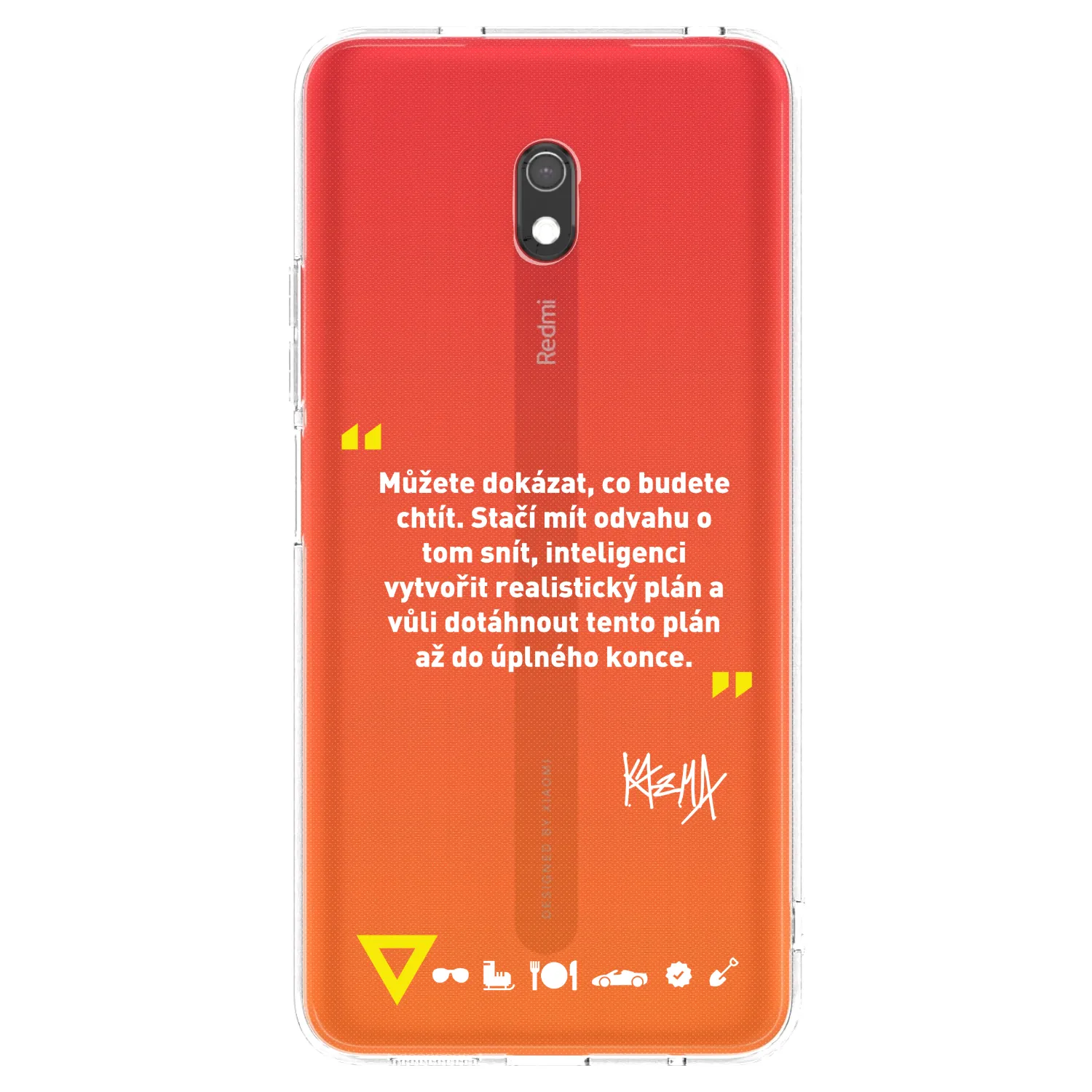 Picasee silikonový průhledný obal pro Xiaomi Redmi 8A - Kazma - MŮŽETE DOKÁZAT, CO BUDETE CHTÍT